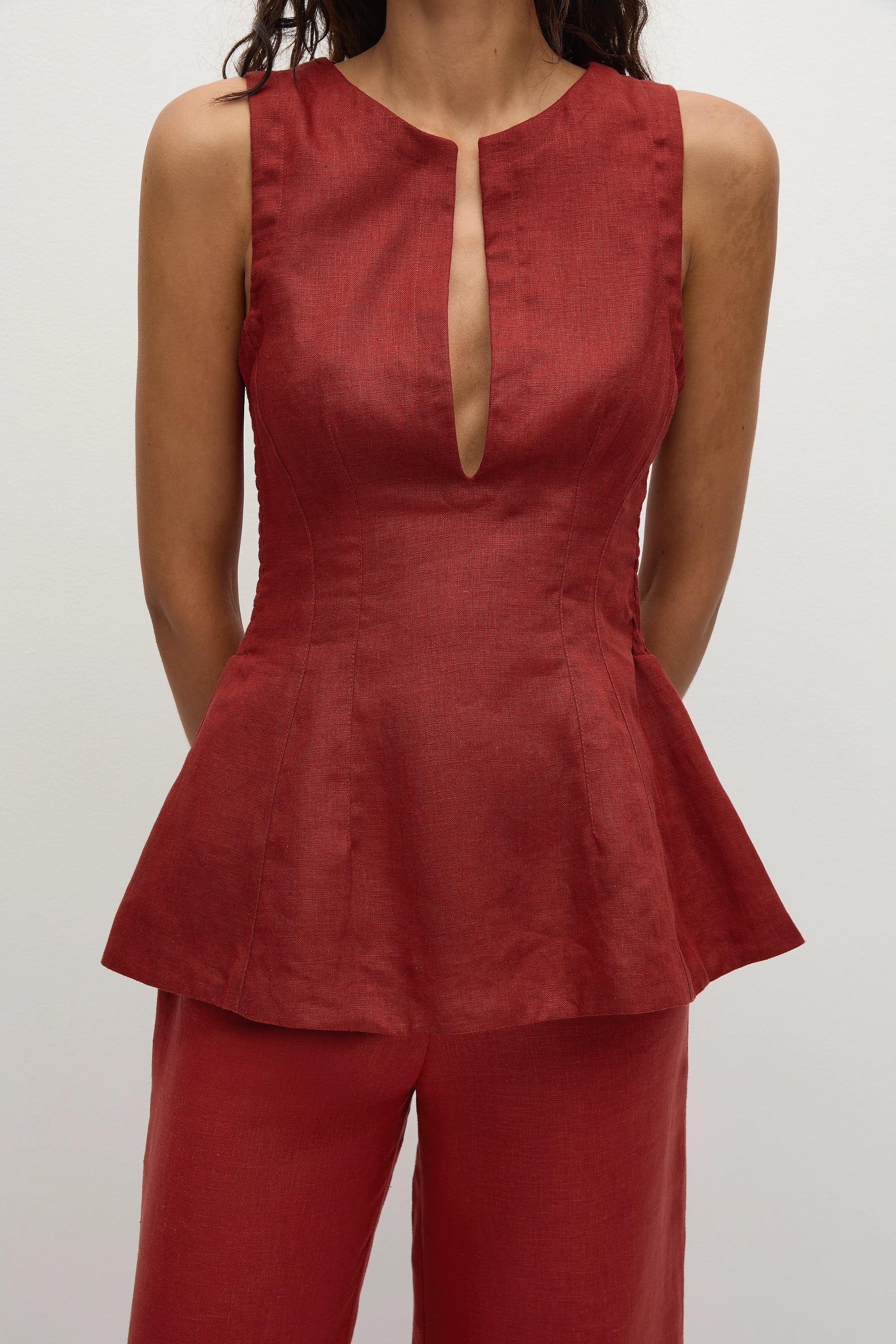 Faithfull - Melia Top Deep Red - Final Sale - Image 2