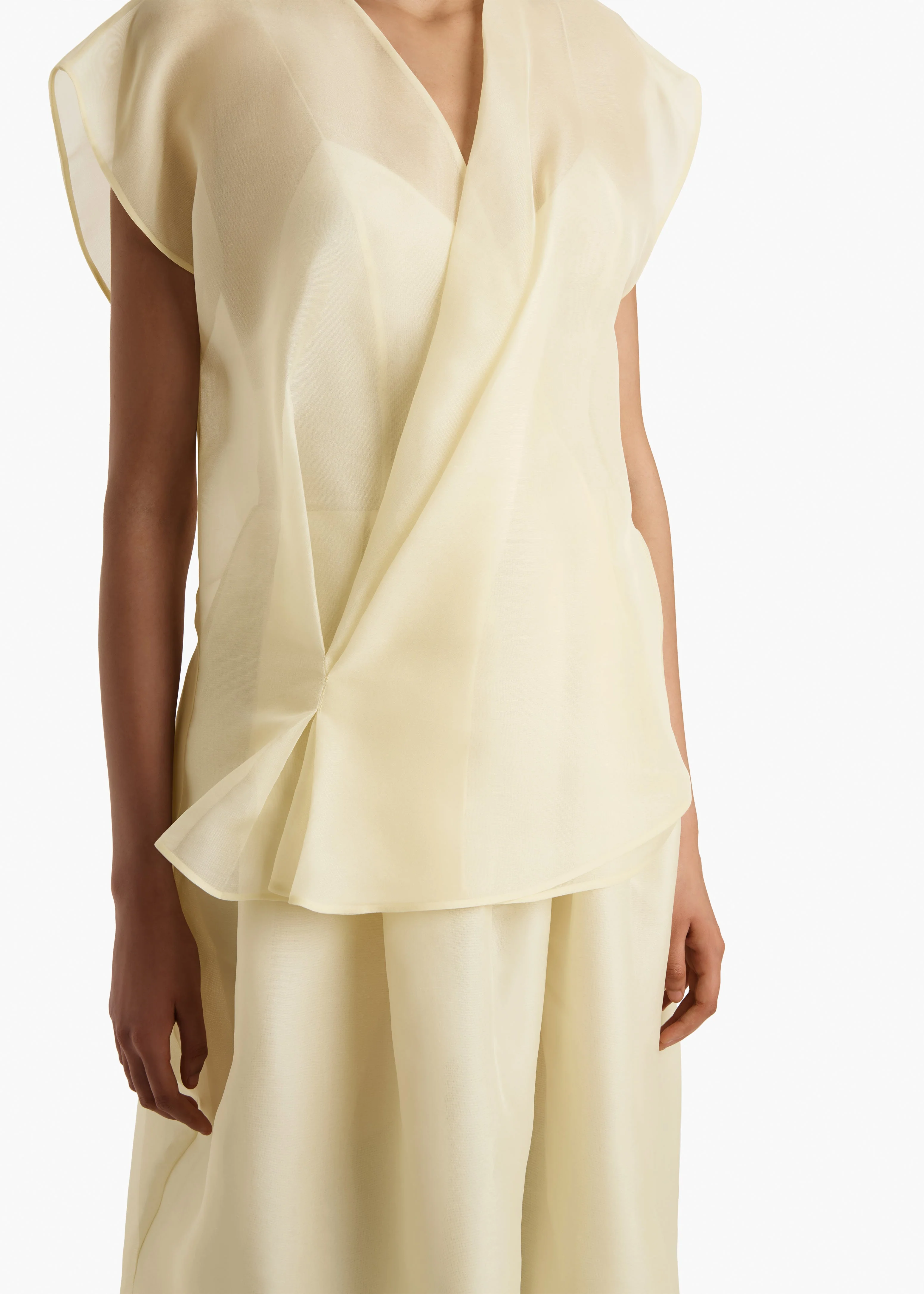 Khaite - Mer Top in Pale Yellow - Image 13