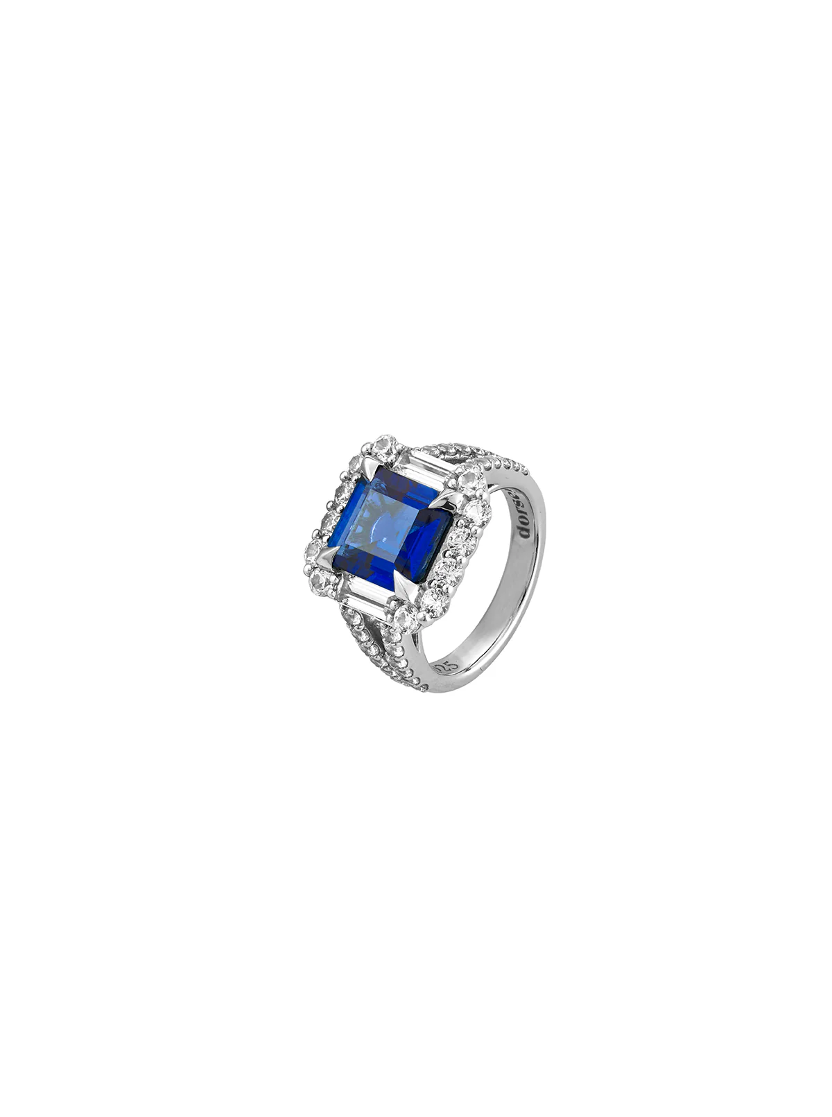Dorsey - MERCER, LAB BLUE SAPPHIRE RING, SILVER - Image 2
