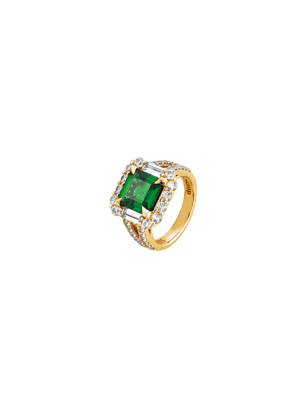 Dorsey - MERCER, LAB EMERALD RING, GOLD - Image 2