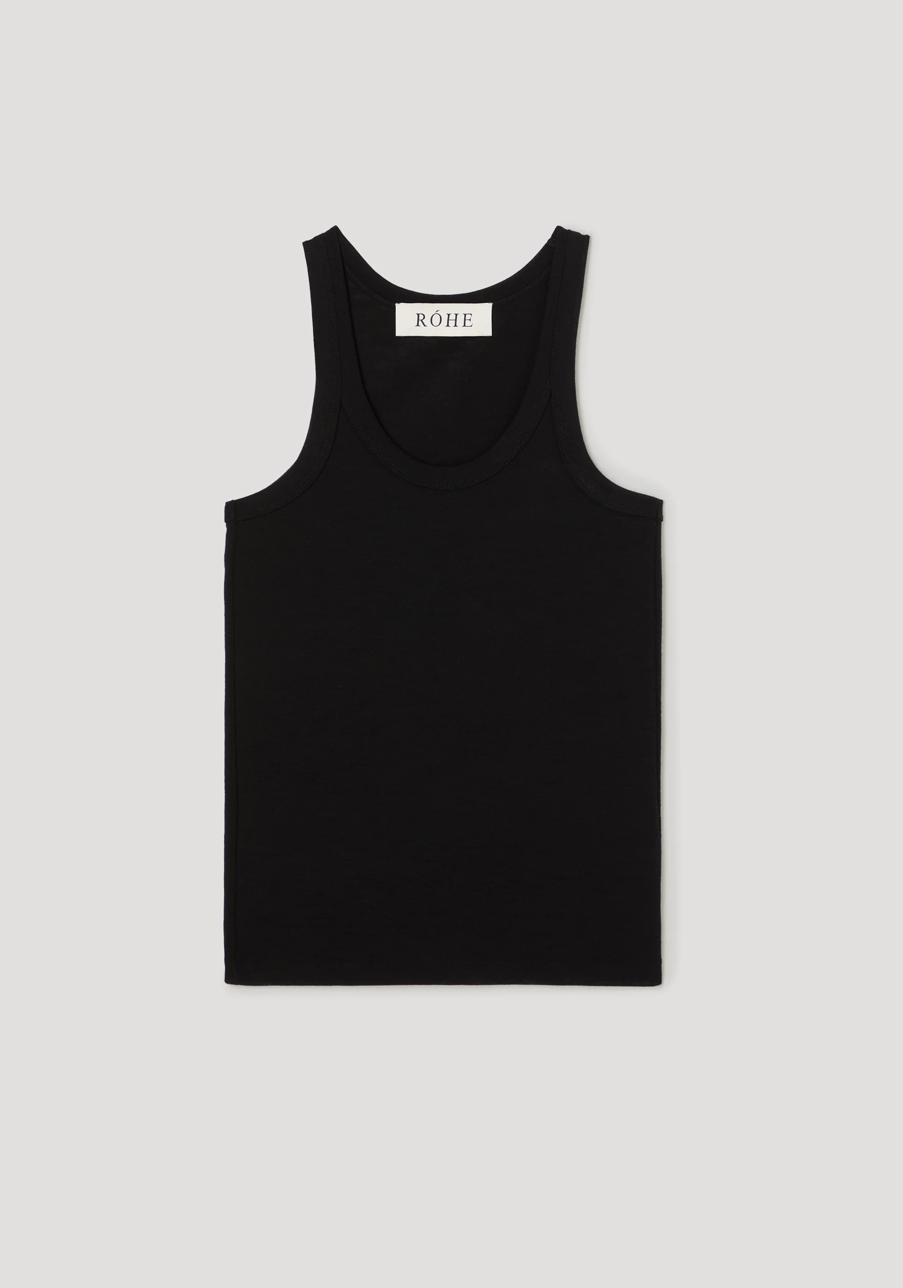 ROHE - Merino scoop neck top | black - Image 6
