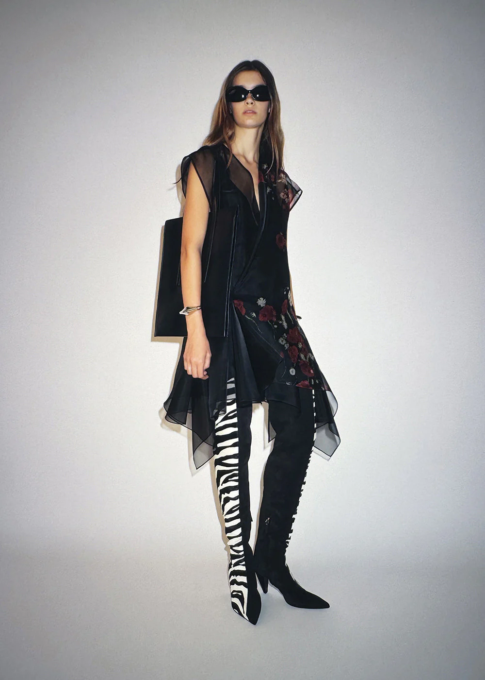 Khaite - Merith Dress in Black and Red - Image 6