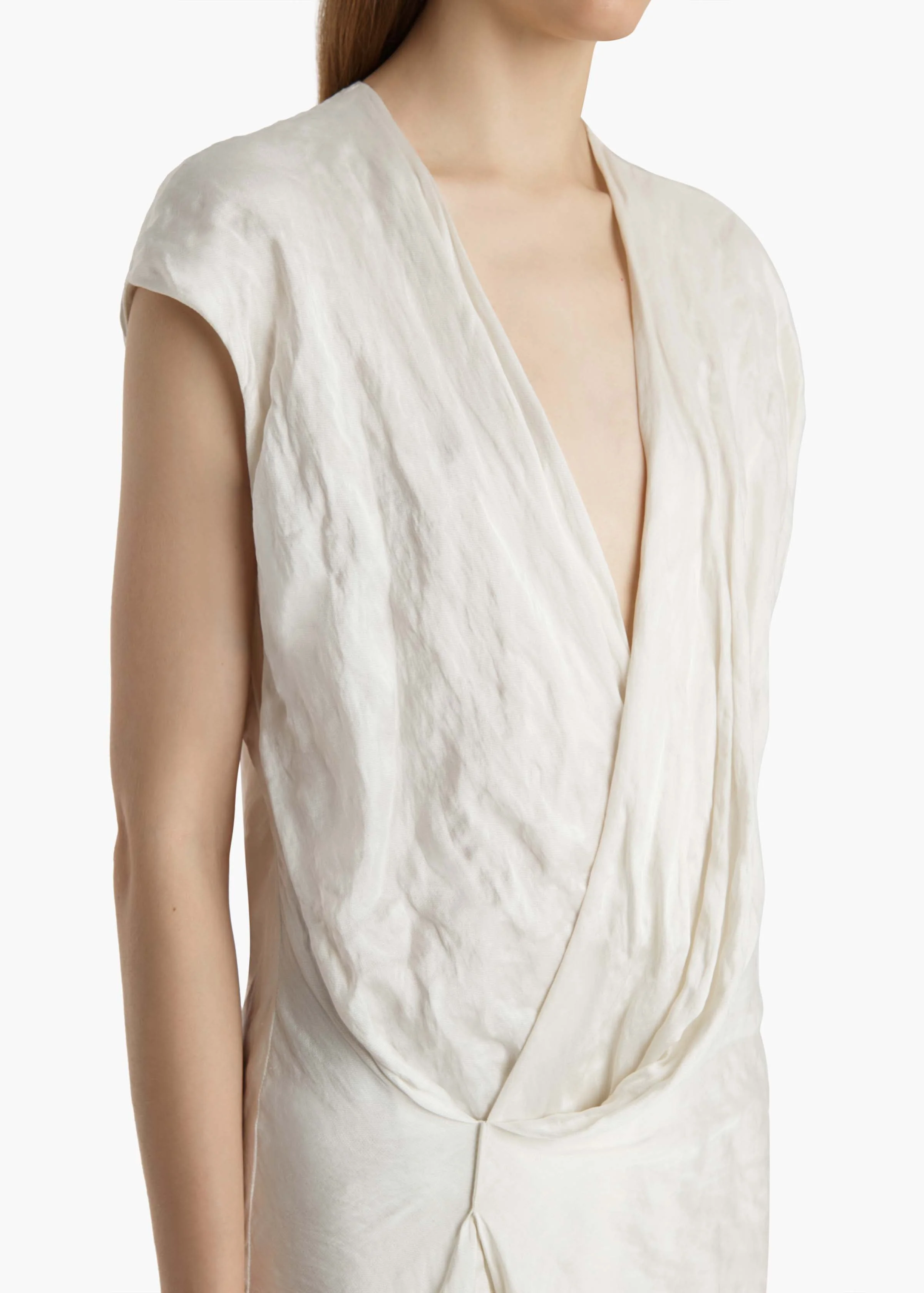 Khaite - Merith Dress in Chalk - Image 12
