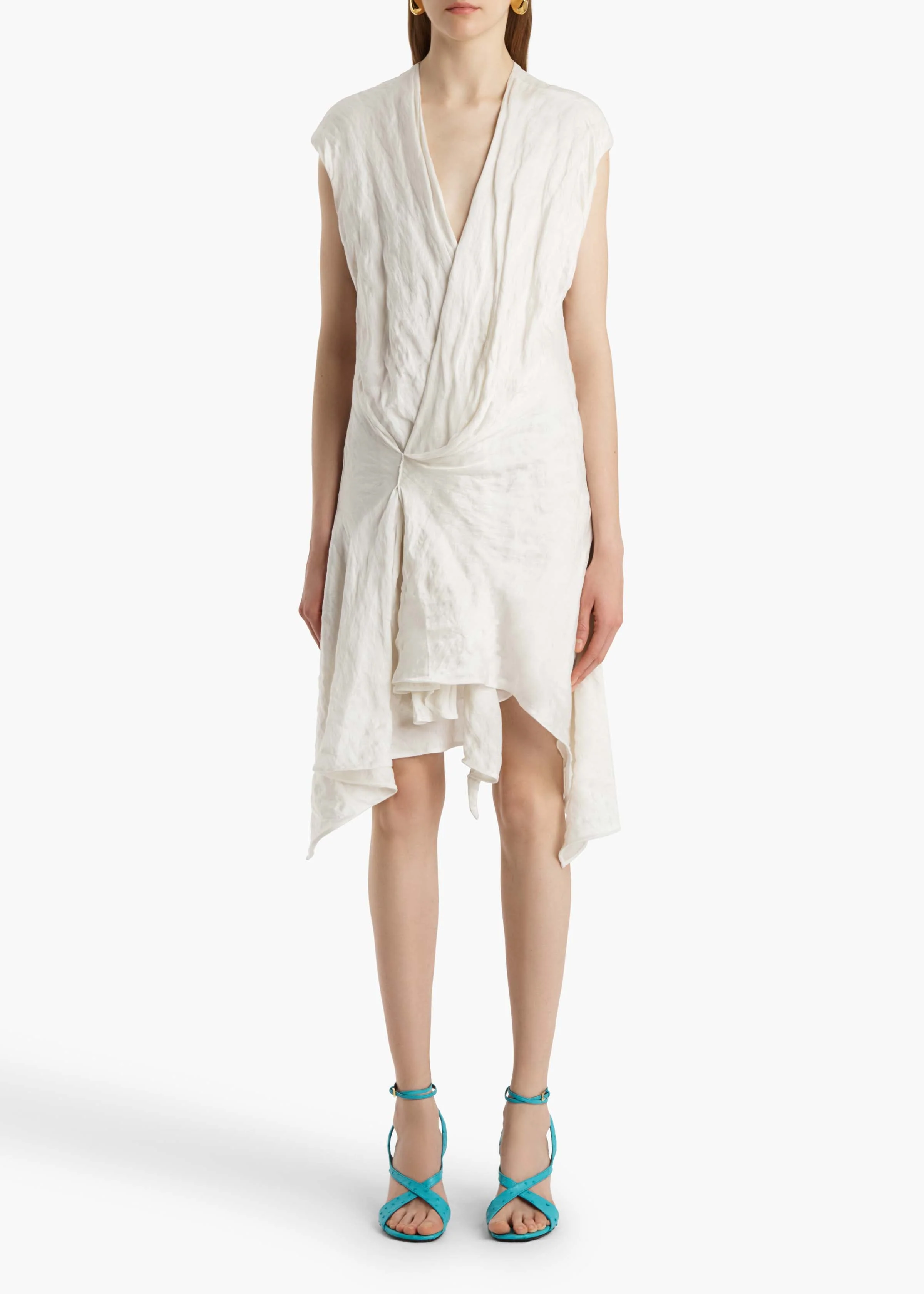 Khaite - Merith Dress in Chalk - Image 3