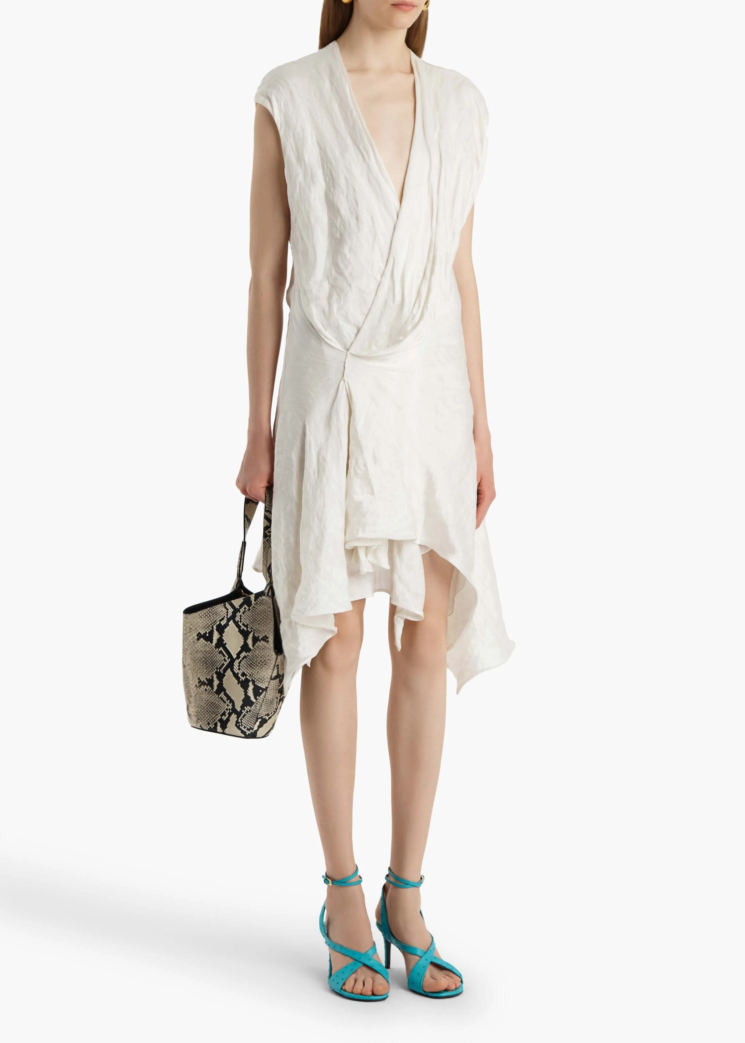 Khaite - Merith Dress in Chalk - Image 9
