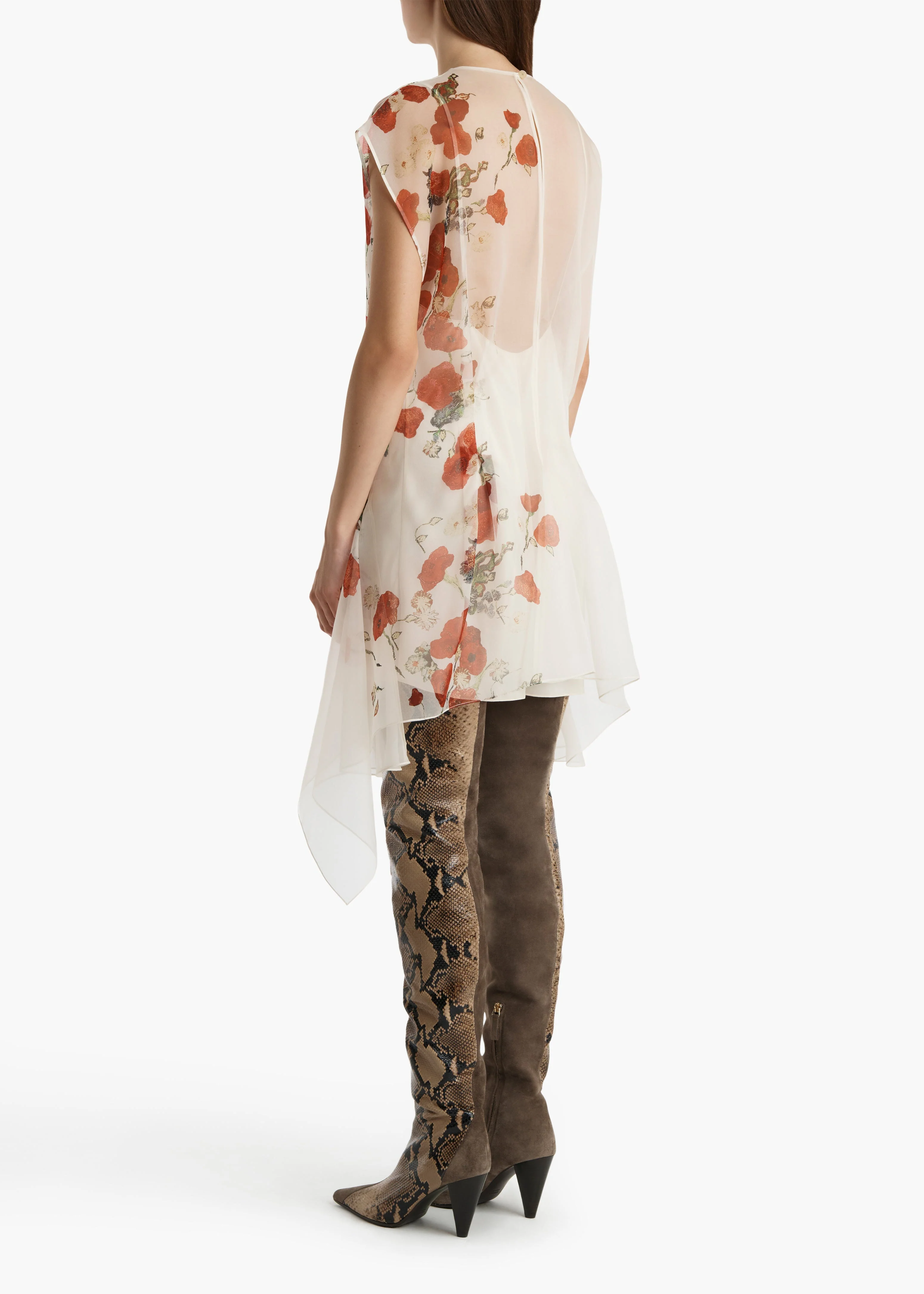 Khaite - Merith Dress in Cream and Red - Image 3