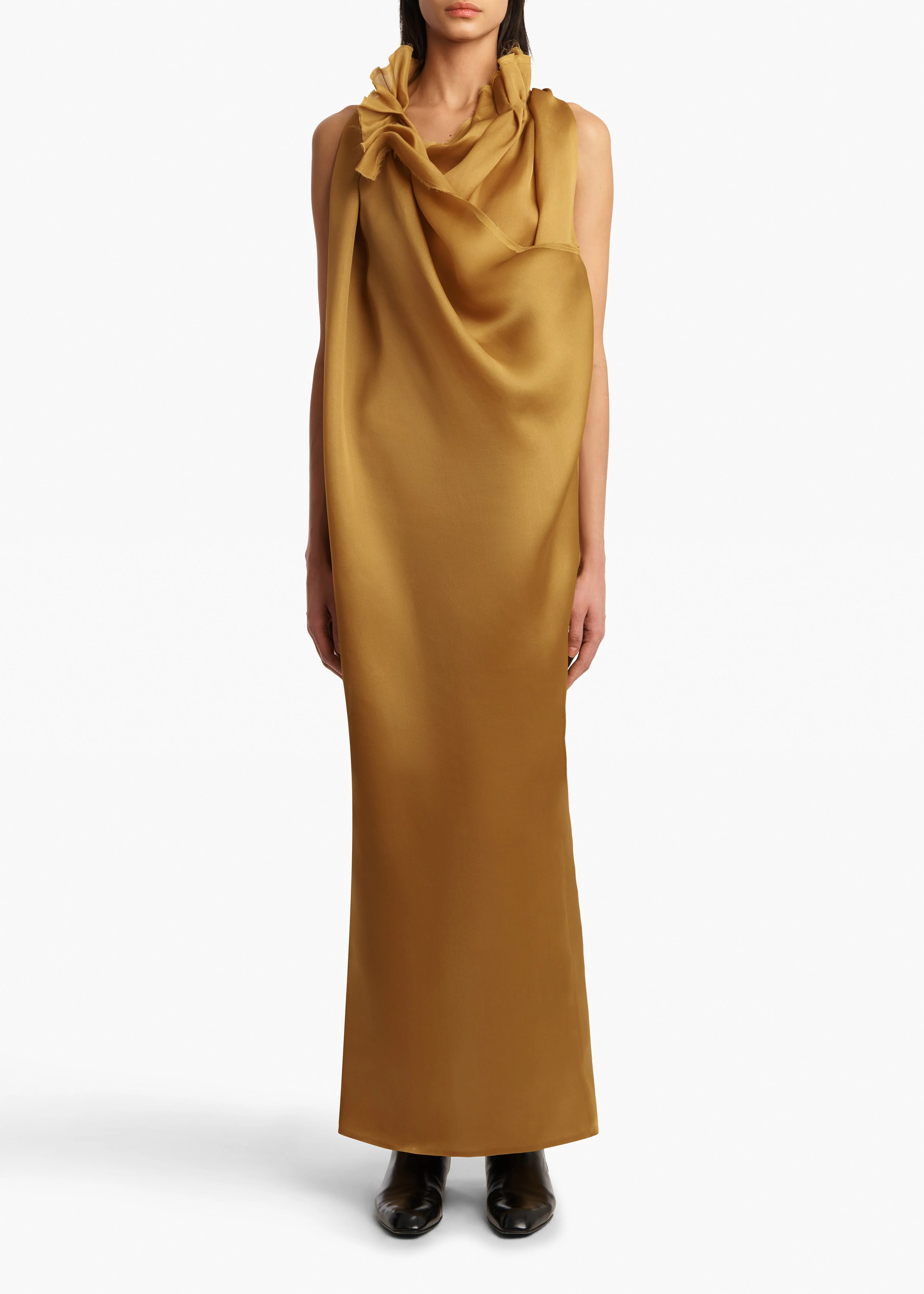 Khaite - Meryl Dress in Dijon - Image 10