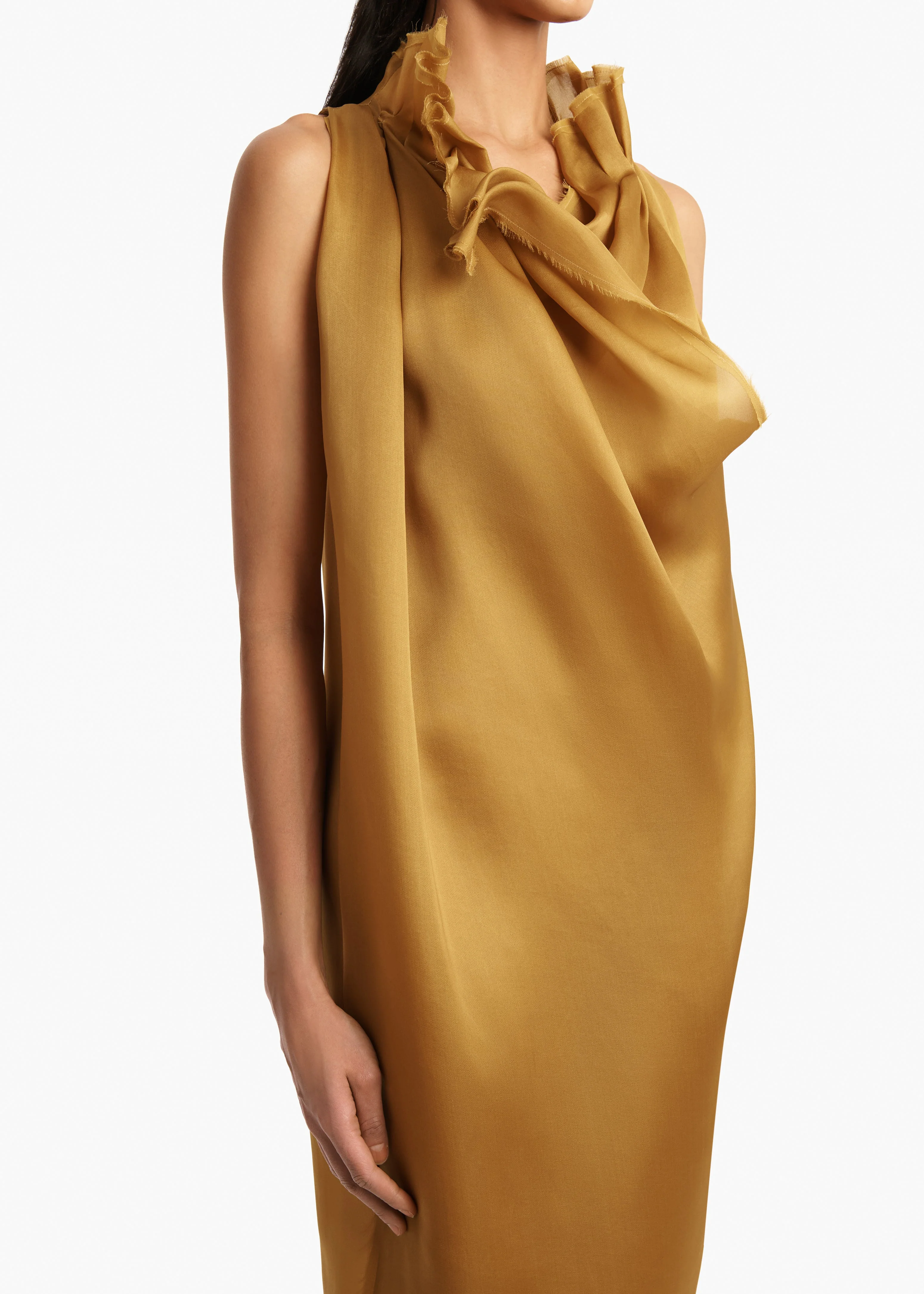 Khaite - Meryl Dress in Dijon - Image 12