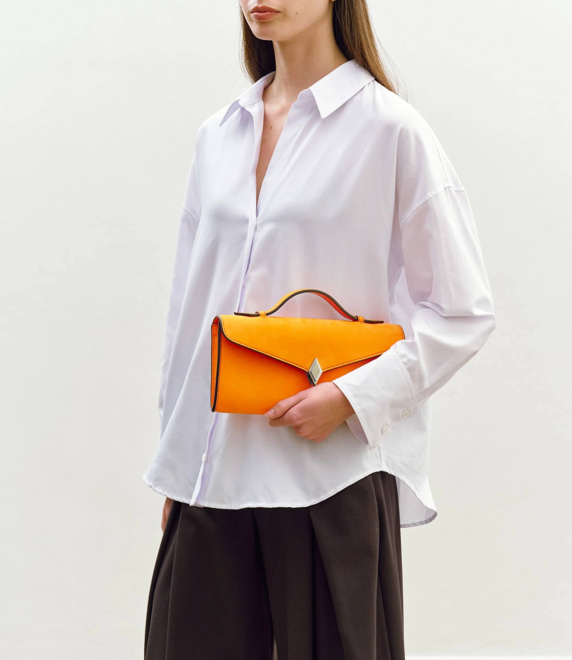 Metier - Edge Clutch Nubuck Tangerine - Image 2