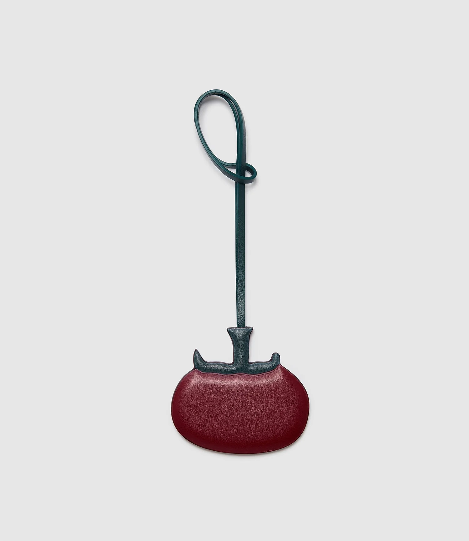 Metier - Métier x Gohar World Tomato Ornament Smooth Calfskin Wine with Dark Green