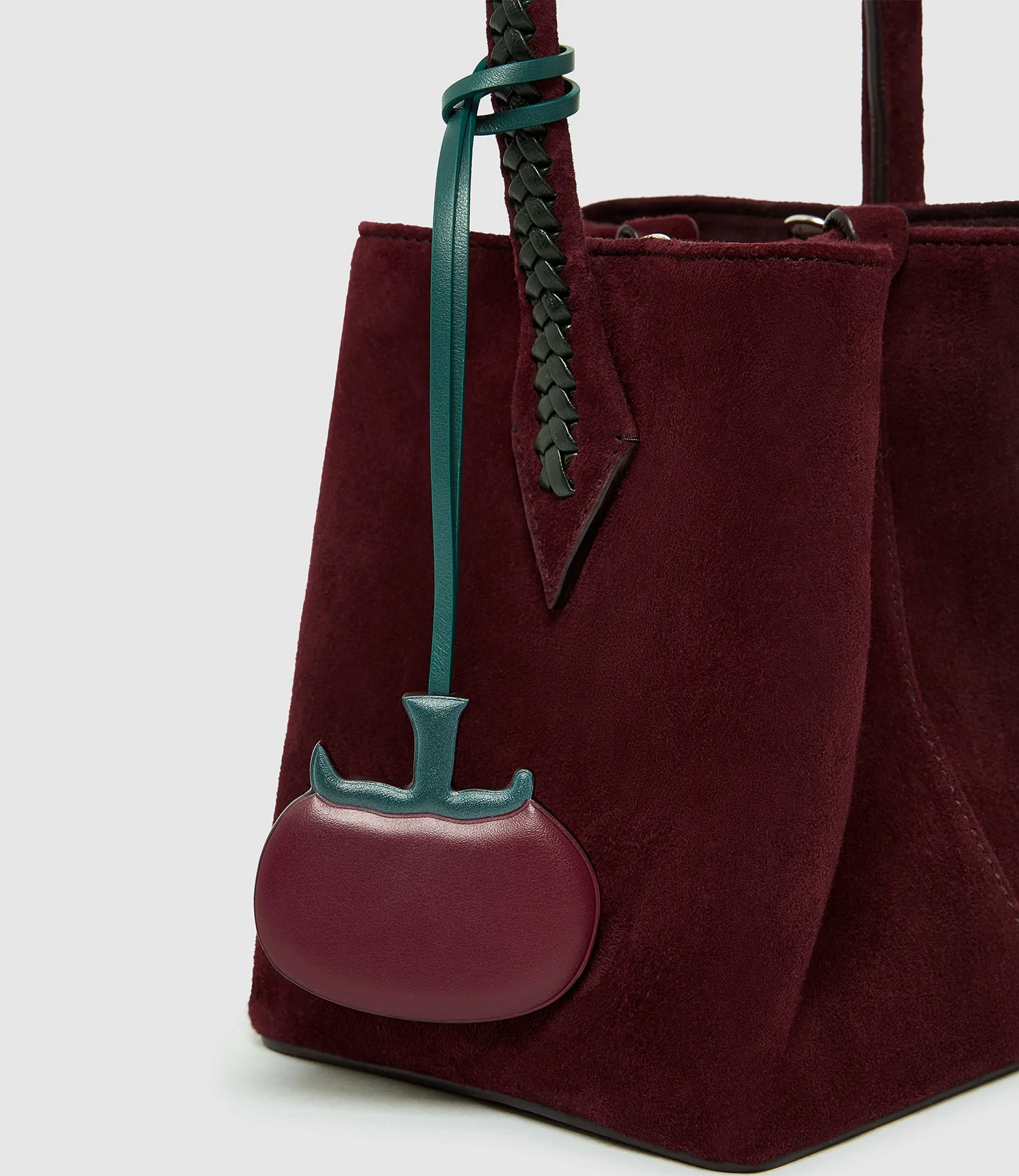 Metier - Métier x Gohar World Tomato Ornament Smooth Calfskin Wine with Dark Green - Image 2