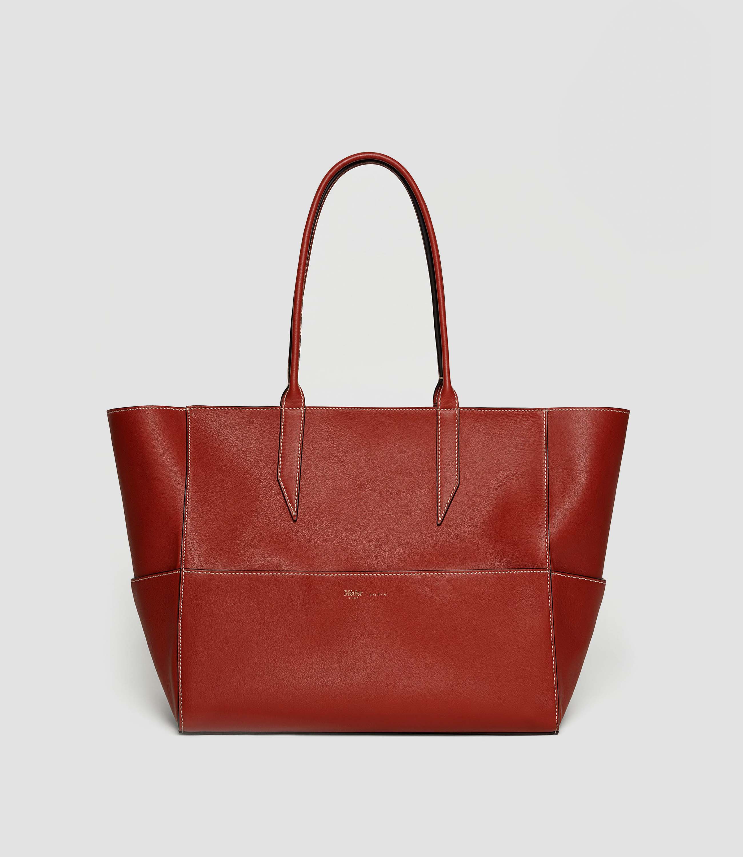Metier - Incognito 36 Cabas Bag Smooth Calfskin Sienna