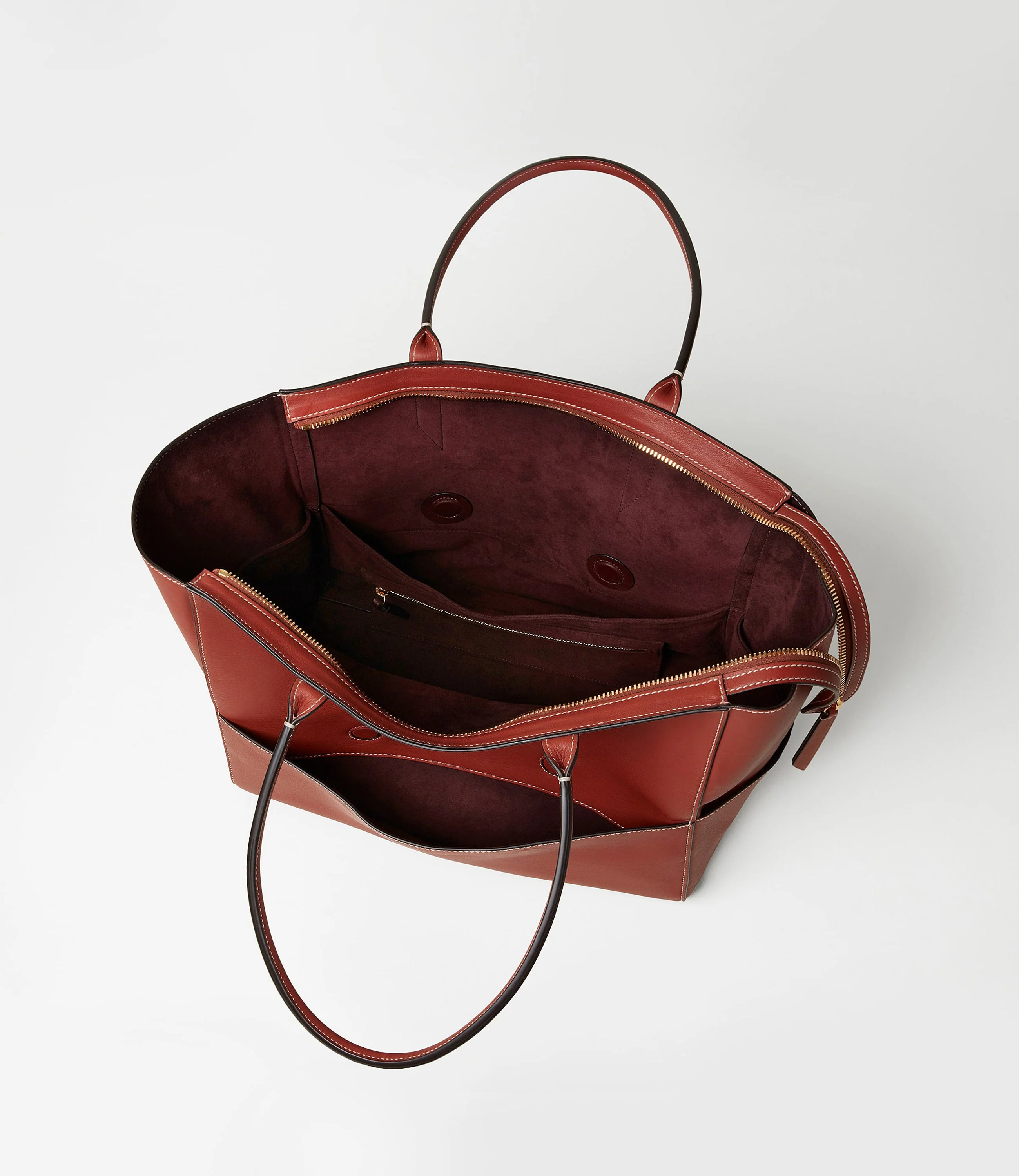 Metier - Incognito 36 Cabas Bag Smooth Calfskin Sienna - Image 3