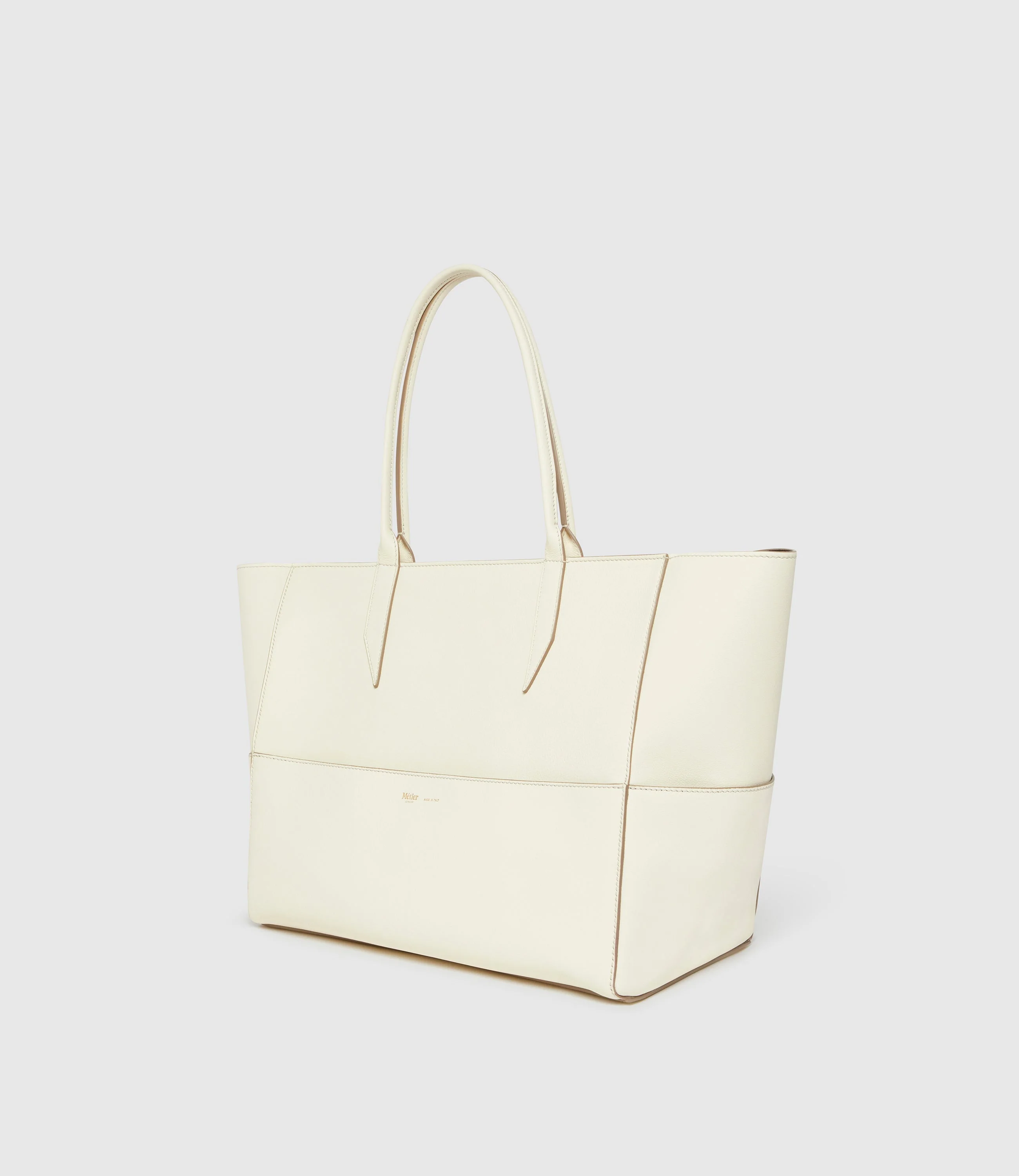 Metier - Incognito 36 Cabas Bag Smooth Calfskin White Sand - Image 2