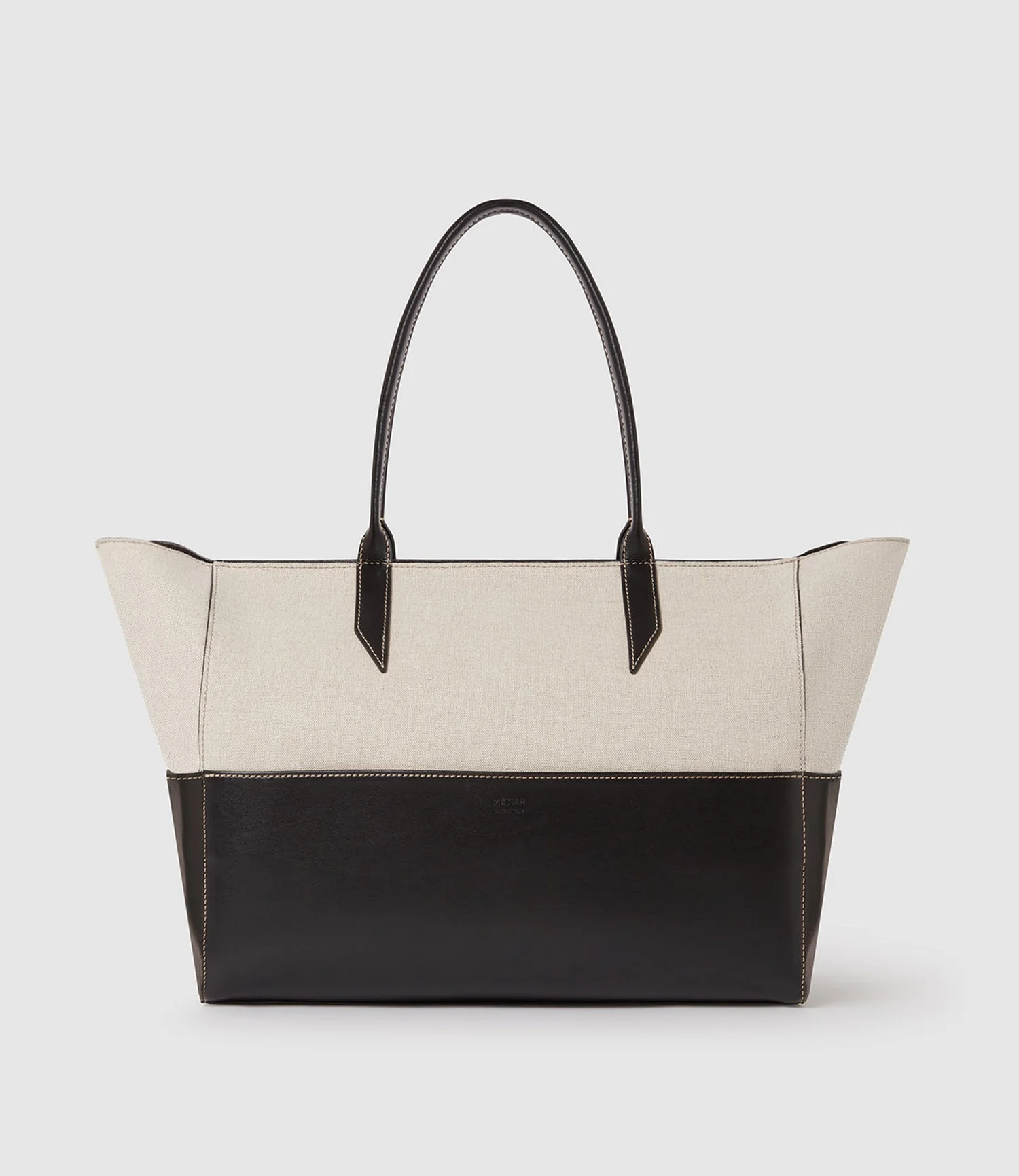 Metier - Incognito 36 Cabas Linen with Apple Leather Black