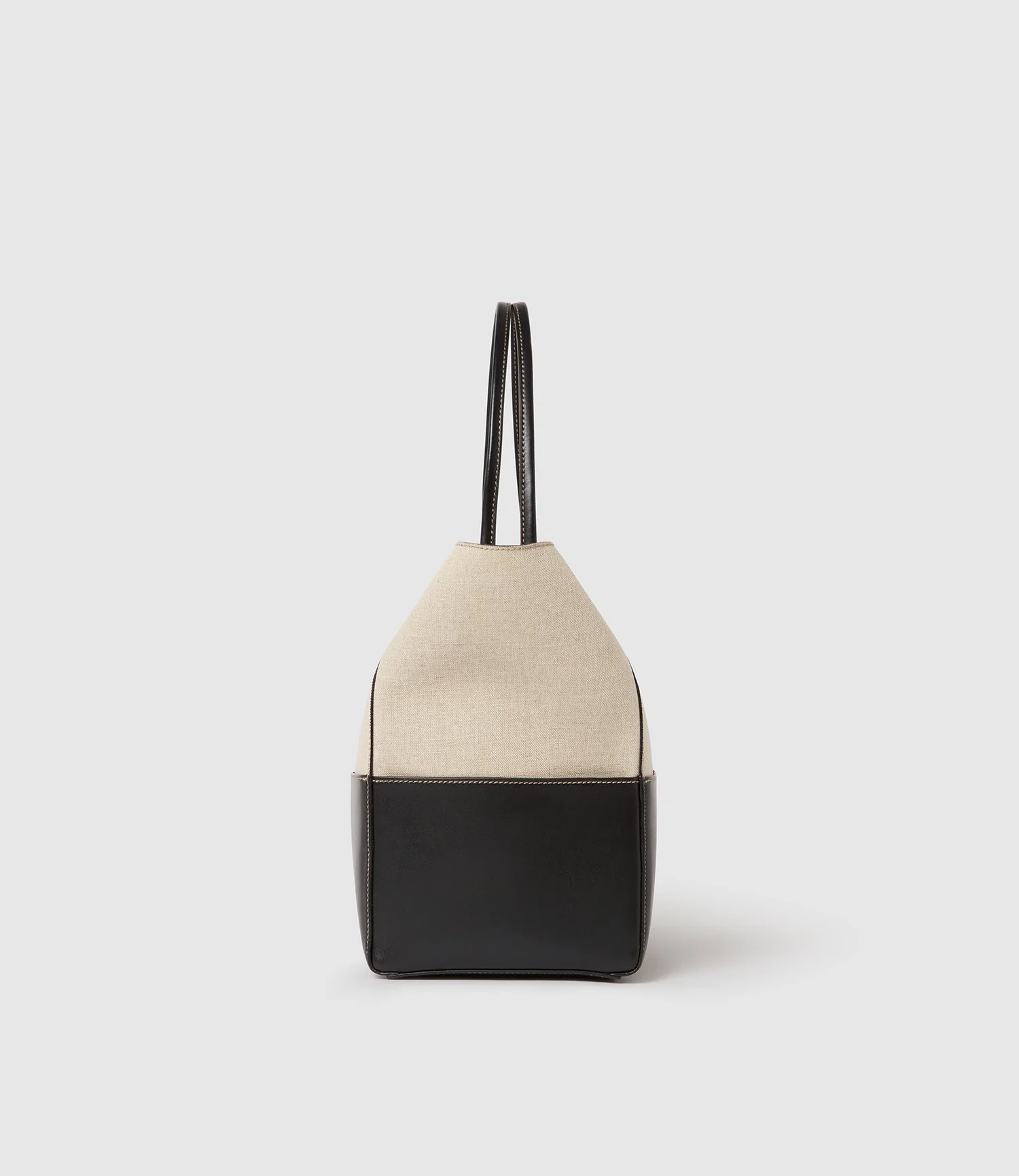 Metier - Incognito 36 Cabas Linen with Apple Leather Black - Image 3