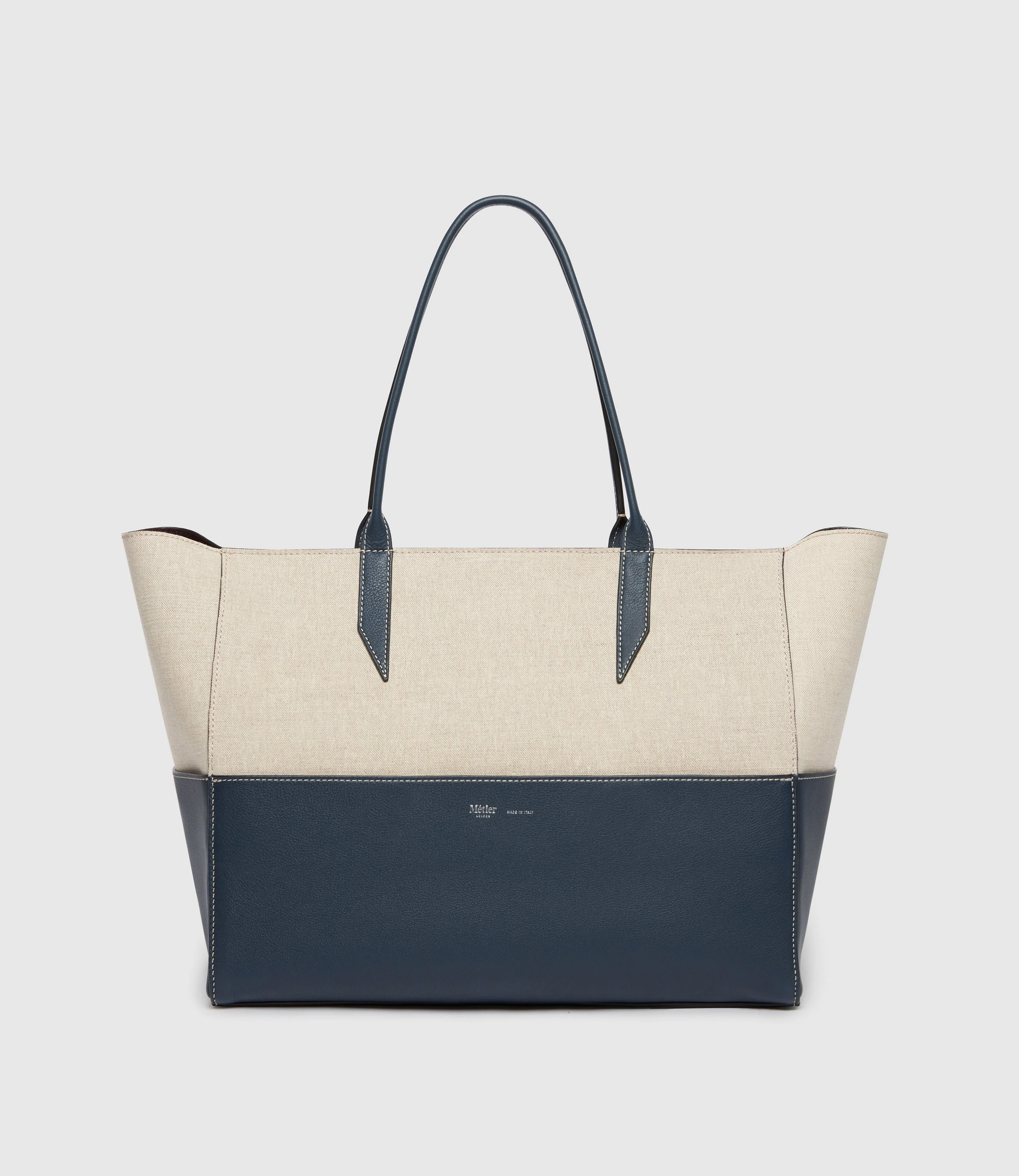 Metier - Incognito 36 Cabas Natural Linen Navy