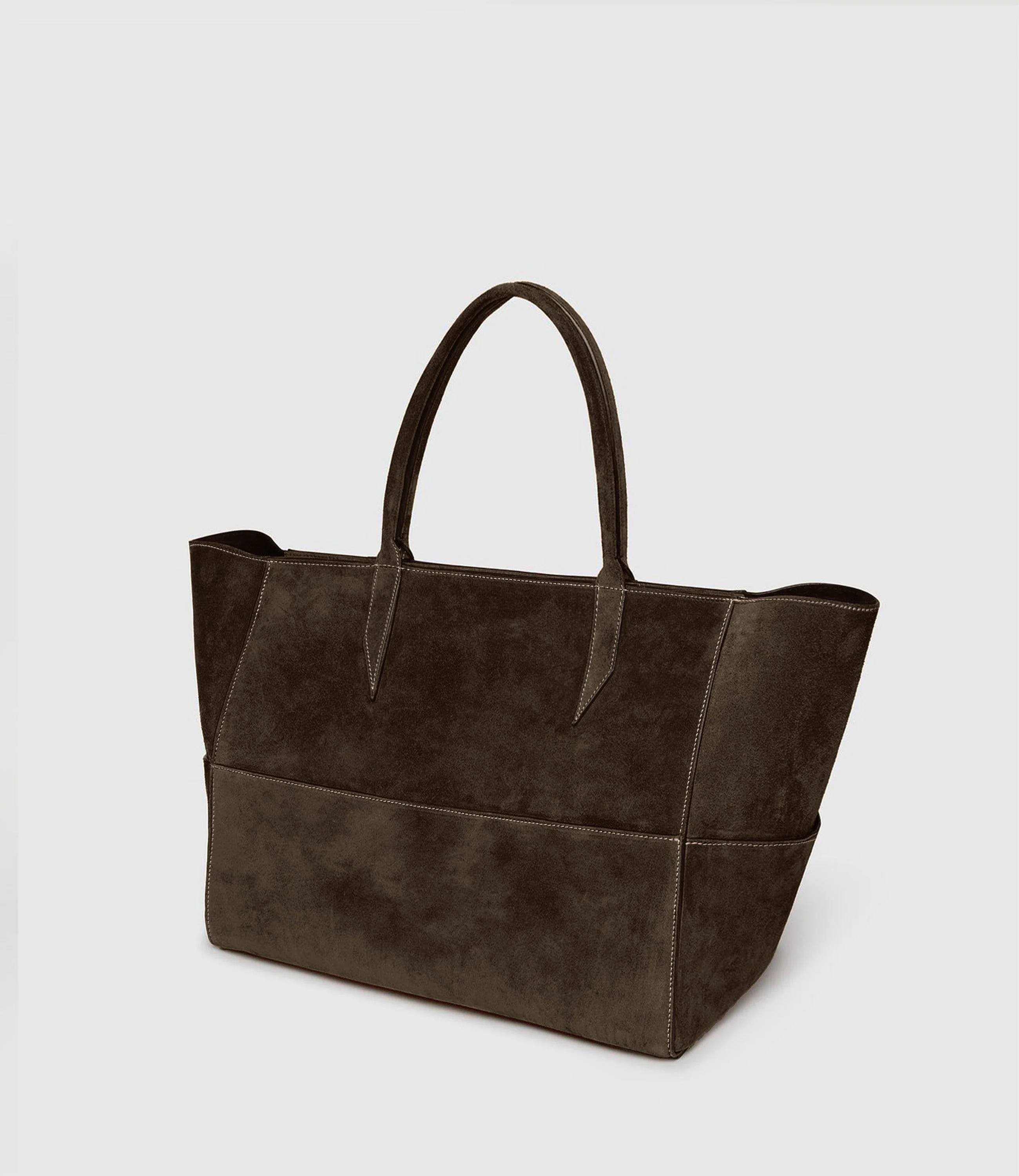 Metier - Incognito 36 Cabas Suede Chocolate With Salt Stitching - Image 2