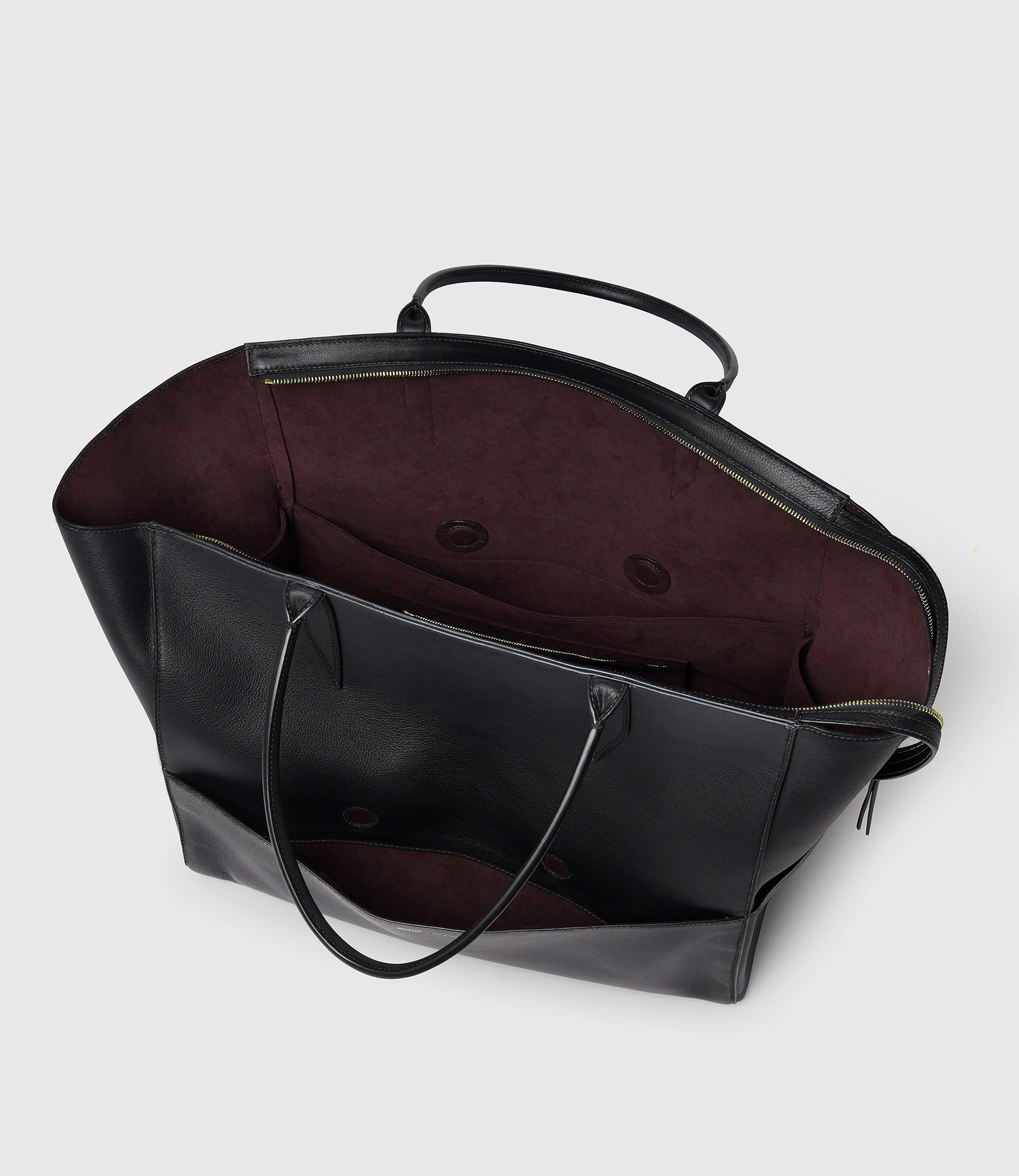 Metier - Incognito 42 Cabas Bag Smooth Calfskin Black - Image 3