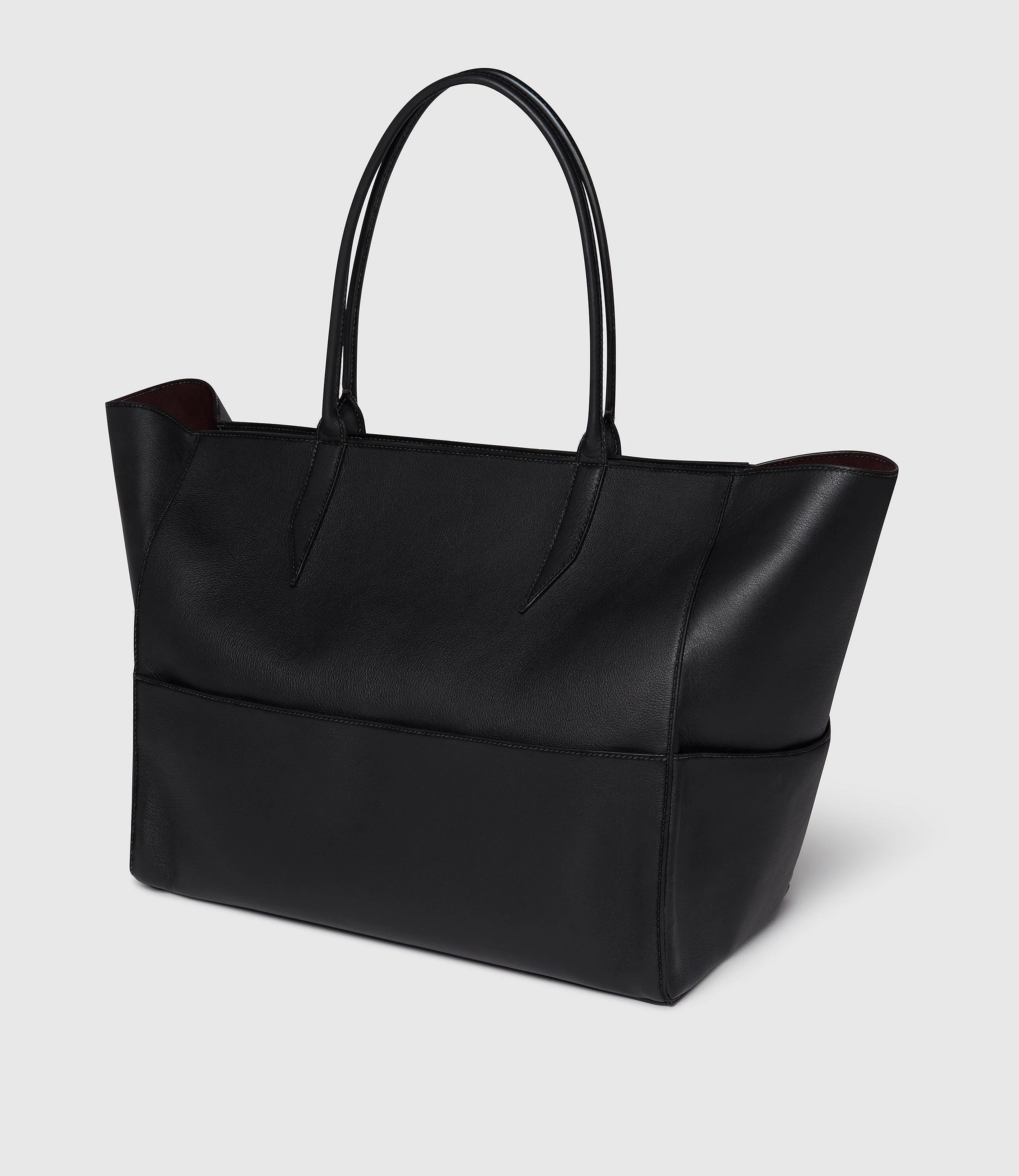 Metier - Incognito 42 Cabas Bag Smooth Calfskin Black - Image 4