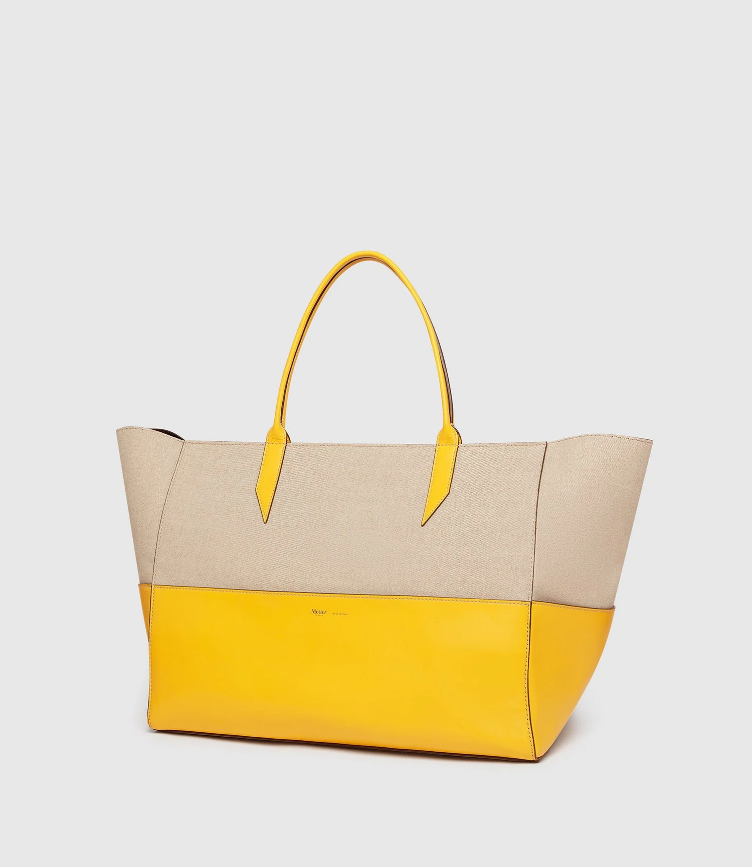 Metier - Incognito 42 Cabas Linen and Nappa Plongé Calfskin Izamal Yellow - Image 2