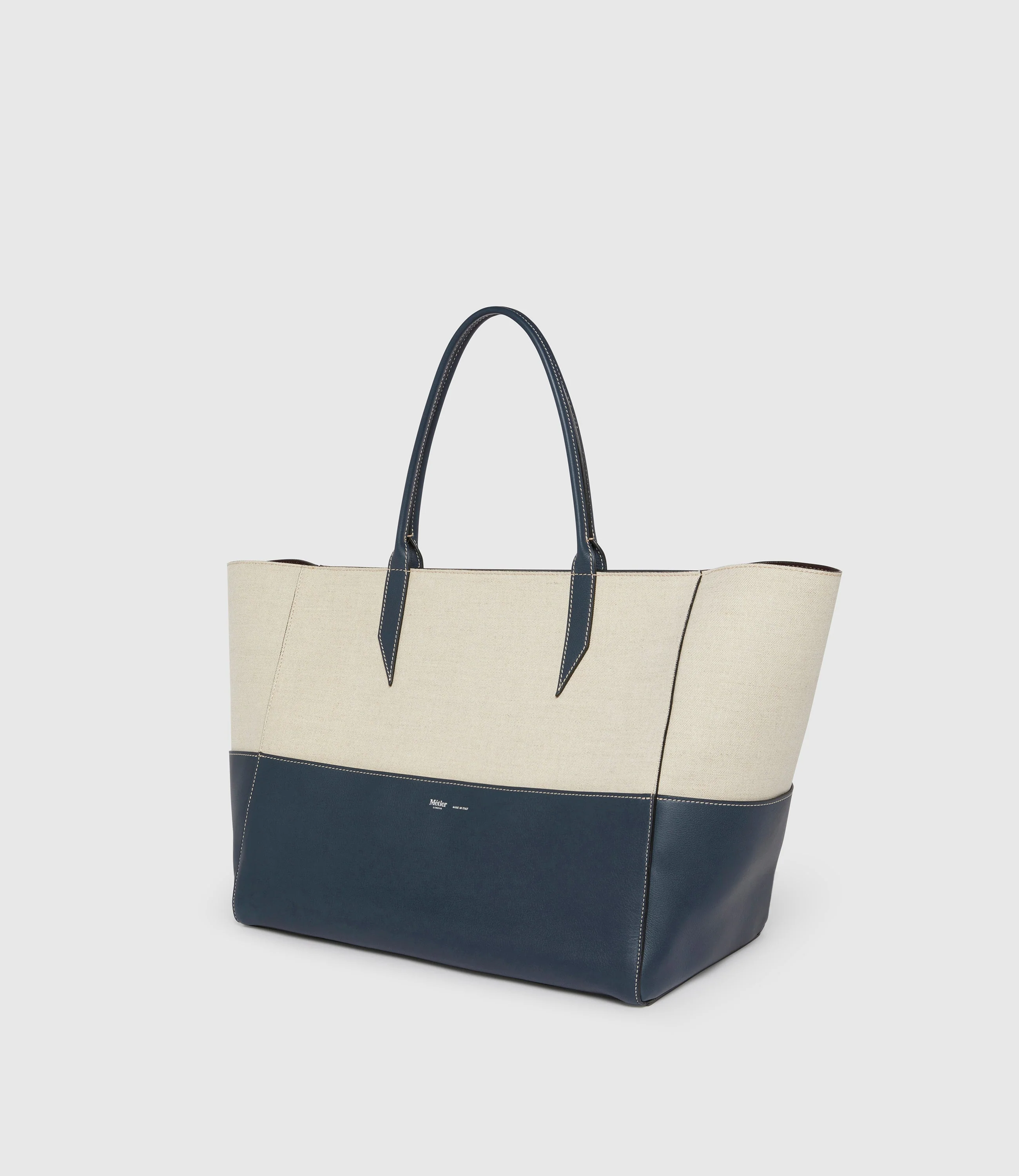 Metier - Incognito 42 Cabas Natural Linen Navy - Image 2