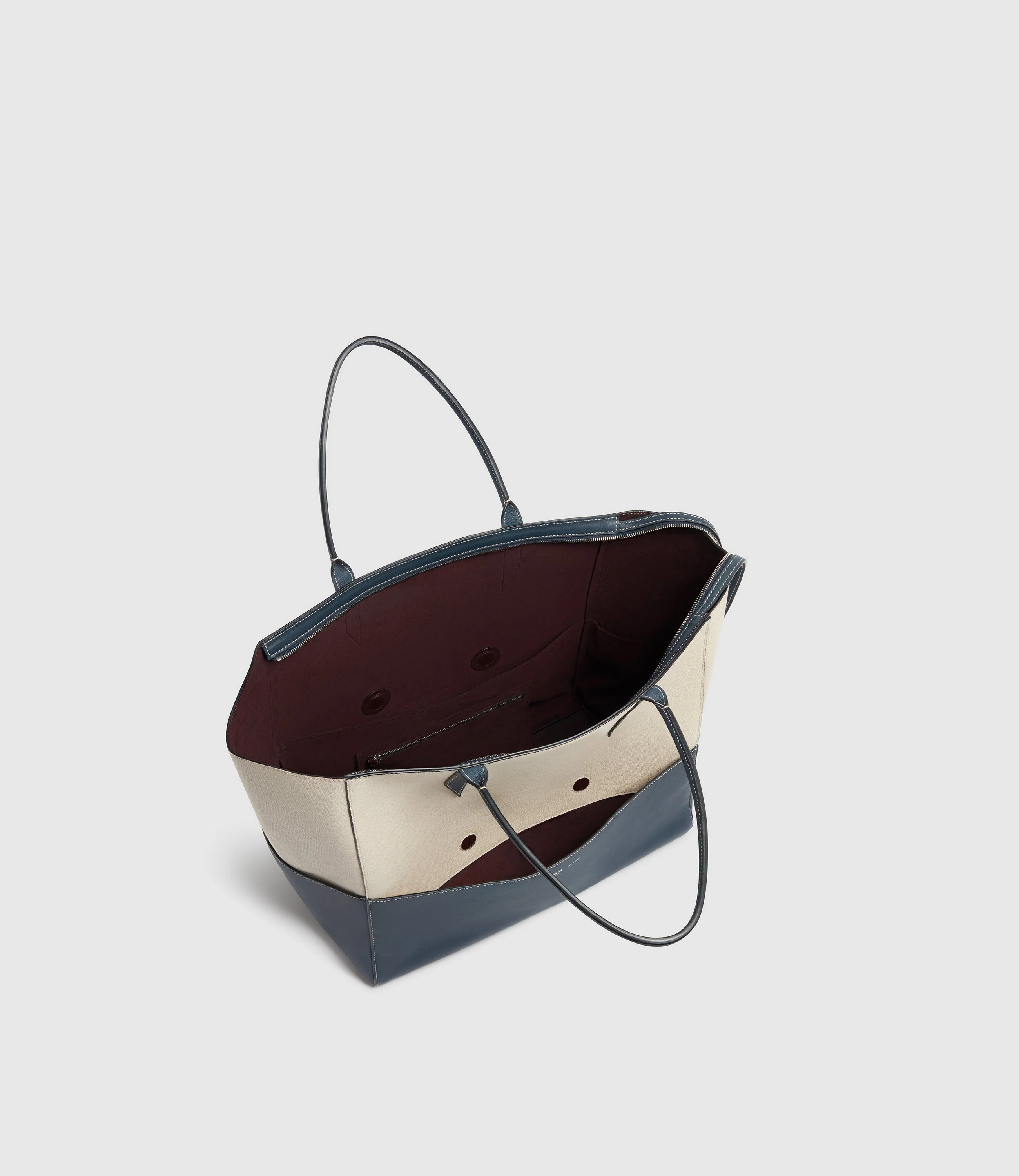 Metier - Incognito 42 Cabas Natural Linen Navy - Image 3