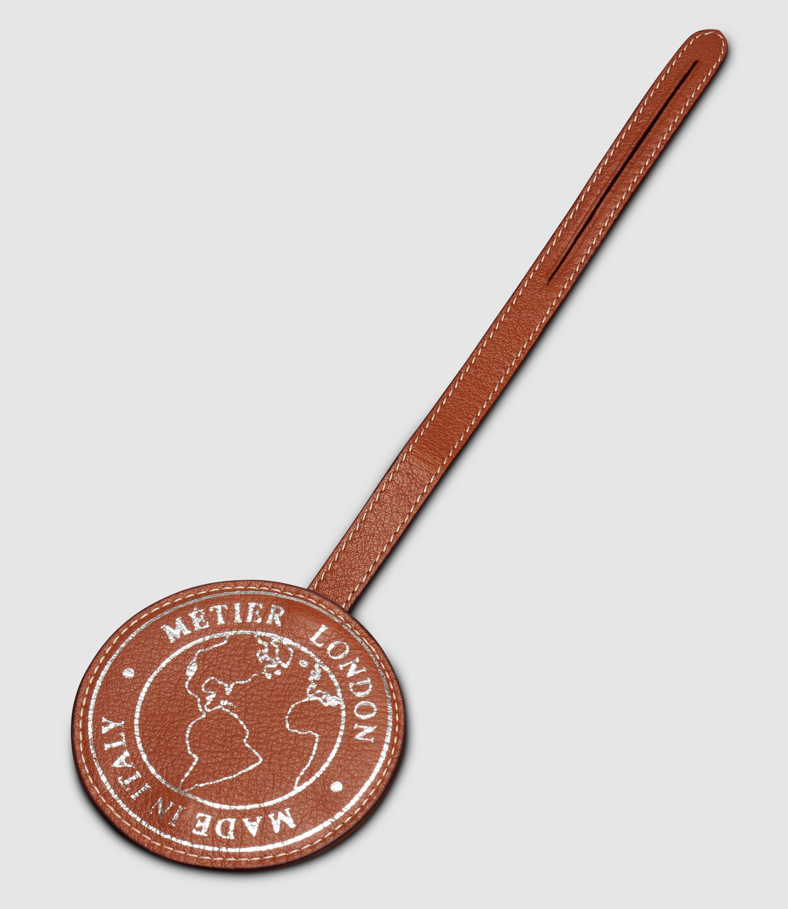 Metier - Métier Luggage Tag Buffalo Cognac with Salt Stitching