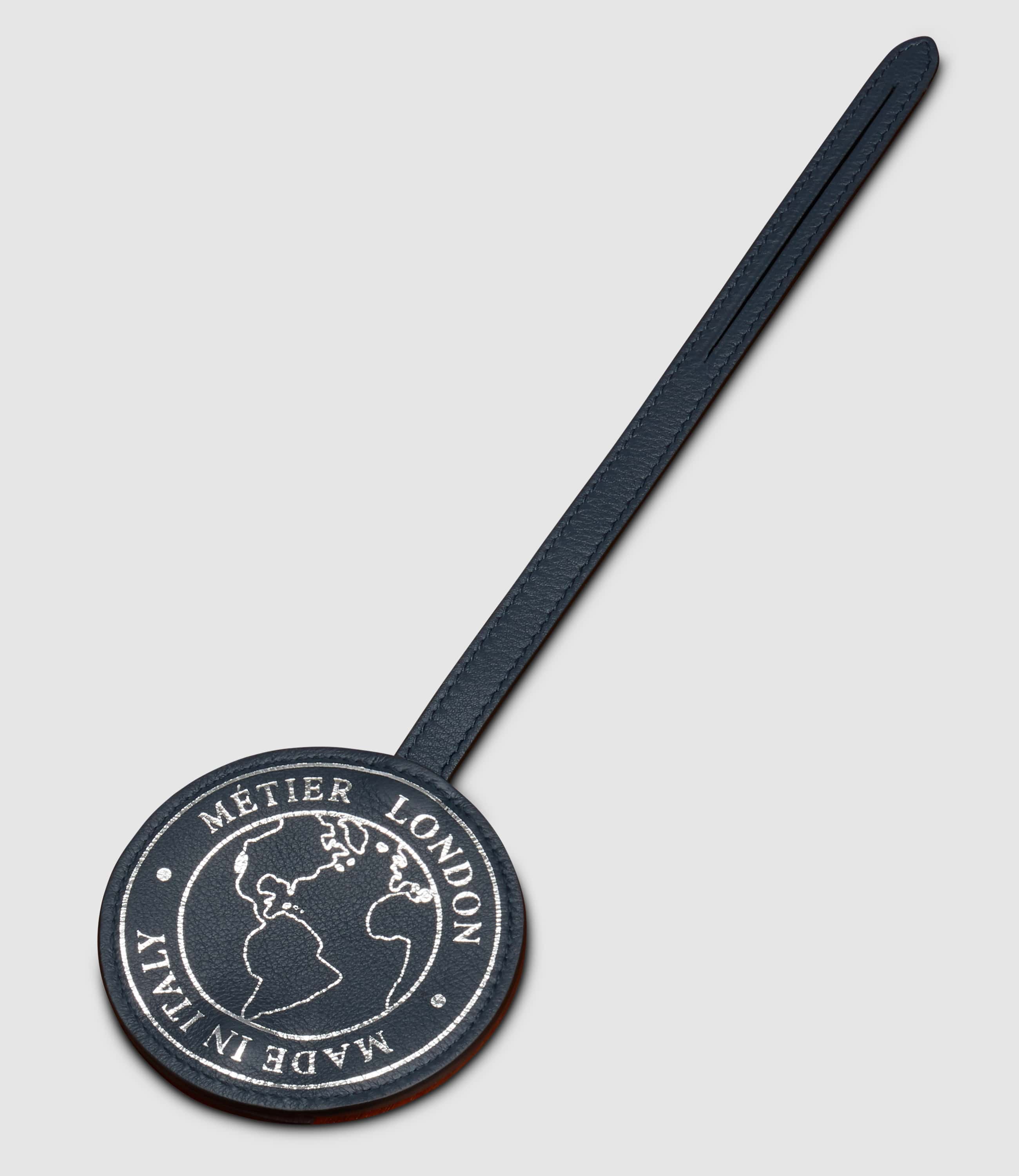 Metier - Métier Luggage Tag Smooth Calfskin Navy
