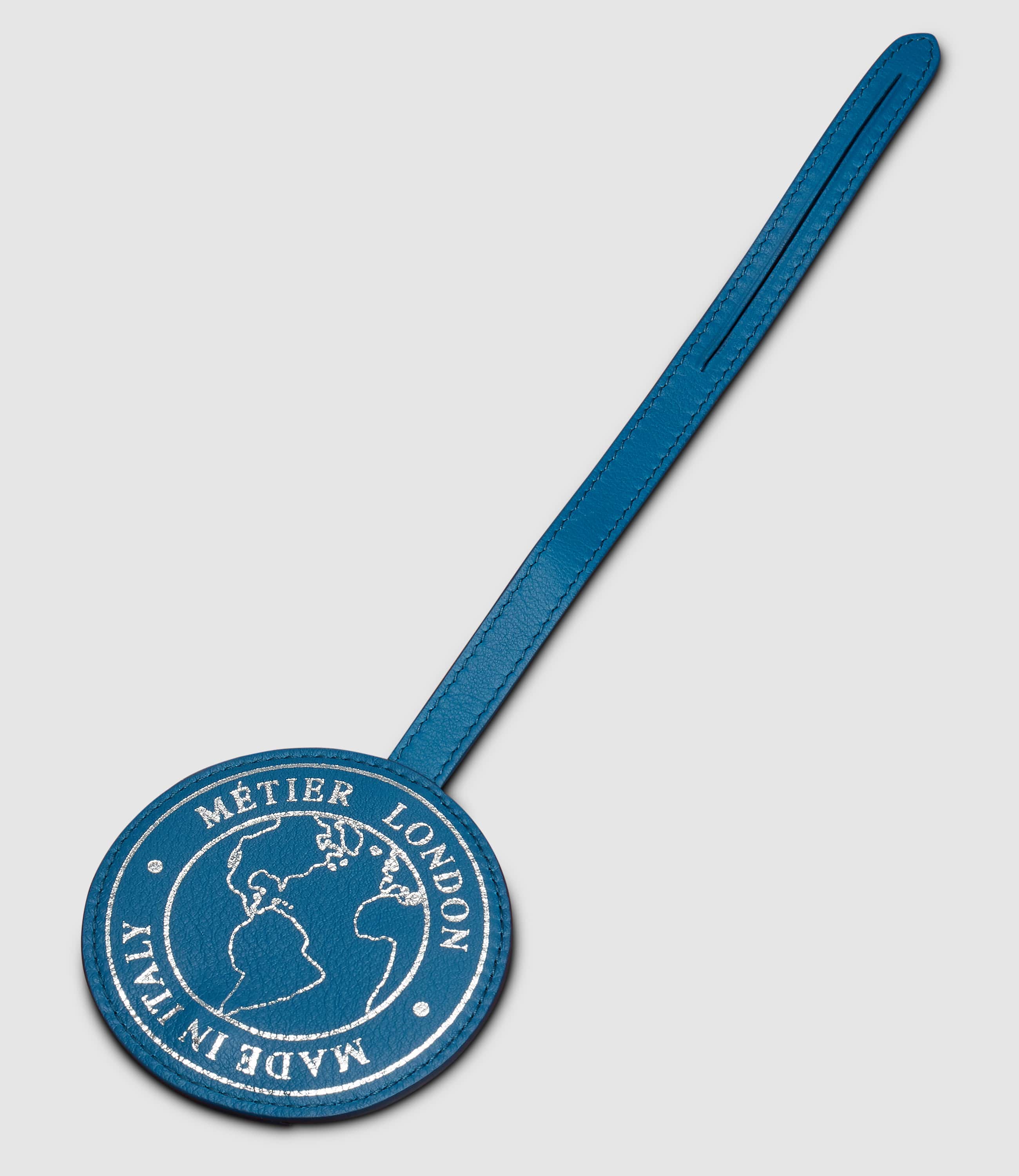 Metier - Métier Luggage Tag Smooth Calfskin Riviera Blue