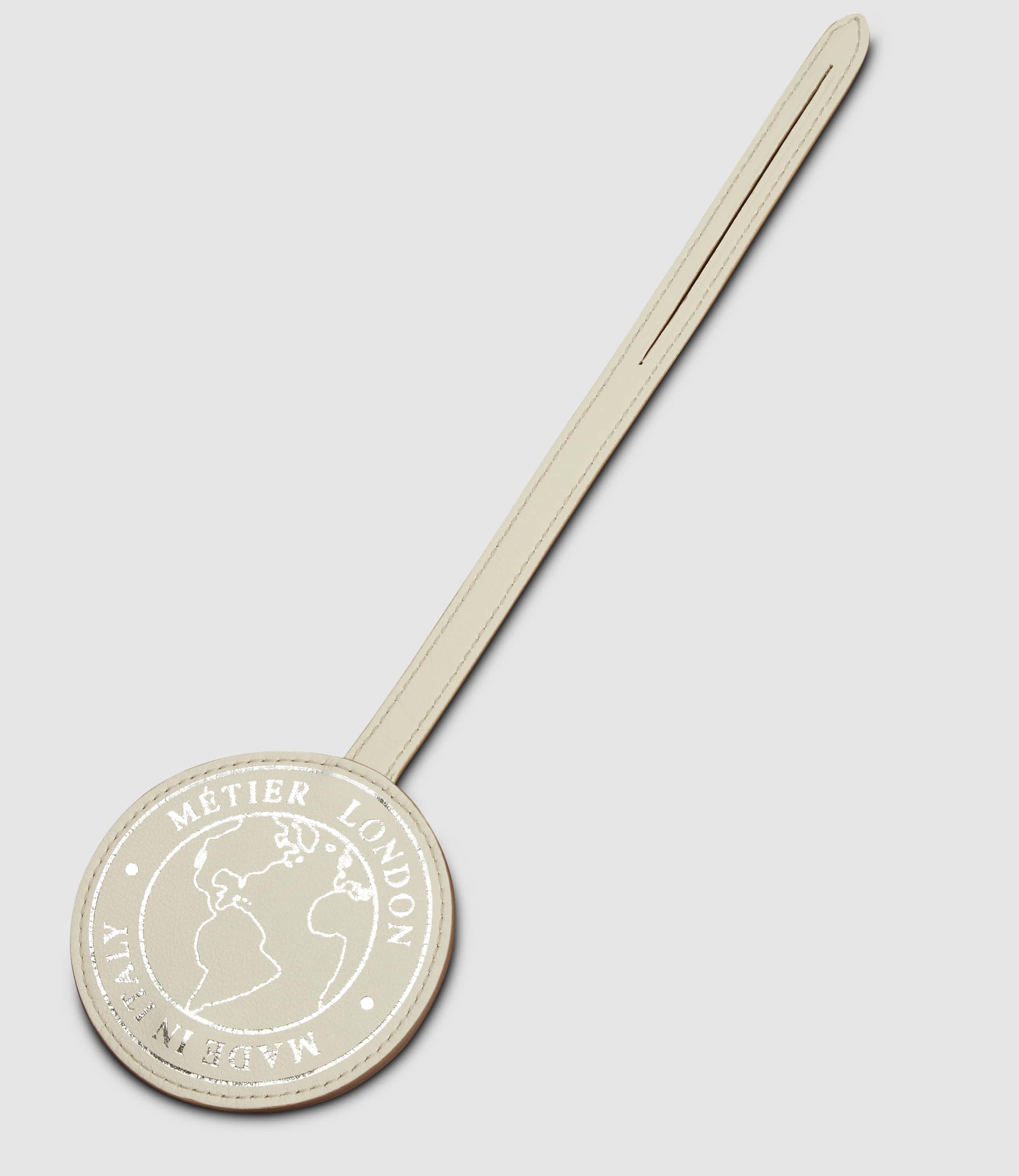 Metier - Métier Luggage Tag Smooth Calfskin White Sand