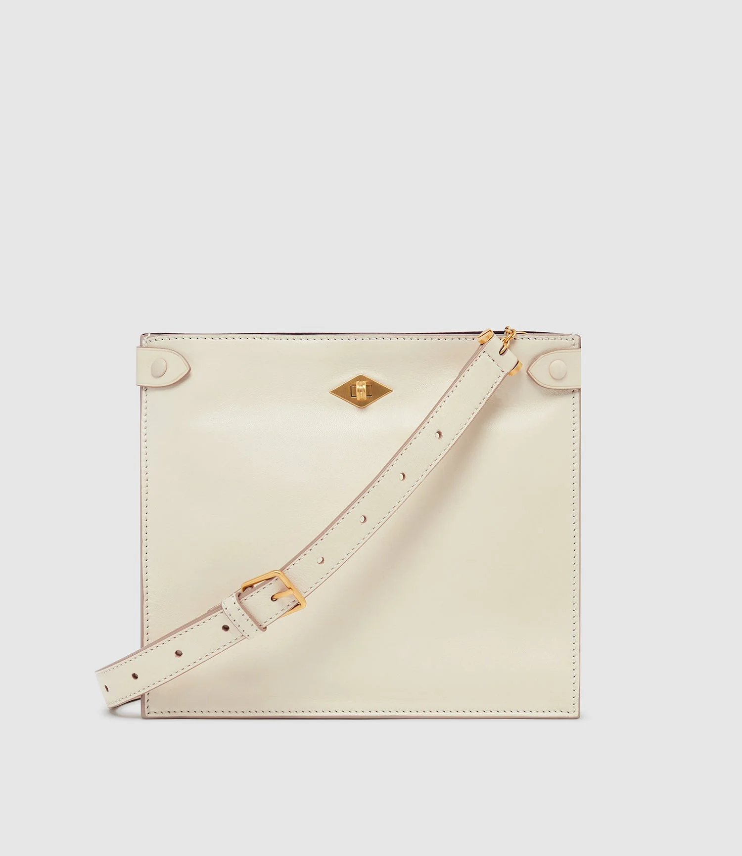 Metier - Stowaway Crossbody Buttery Nappa Crème with Gold Hardware