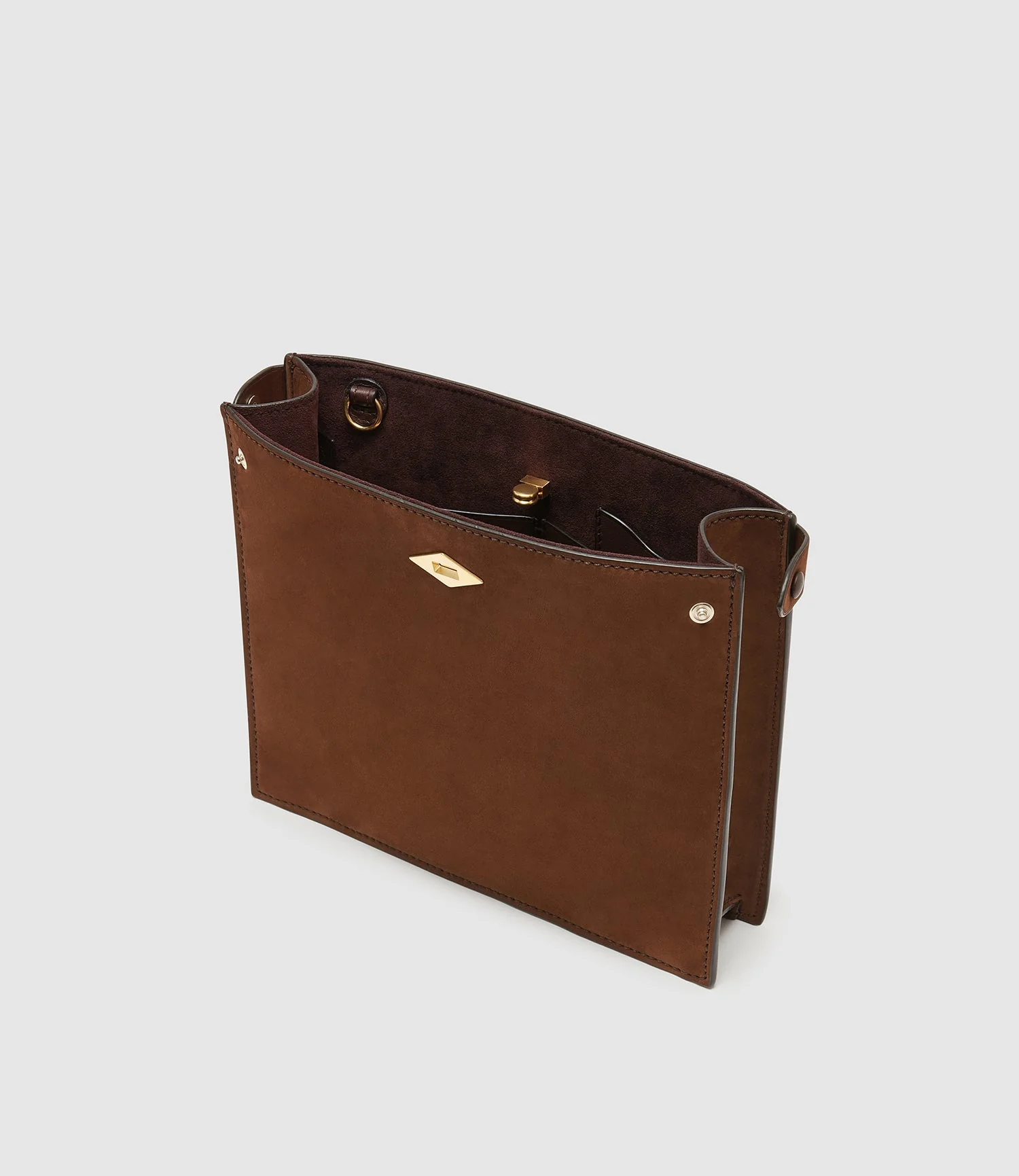 Metier - Stowaway Crossbody Nubuck Chestnut - Image 3