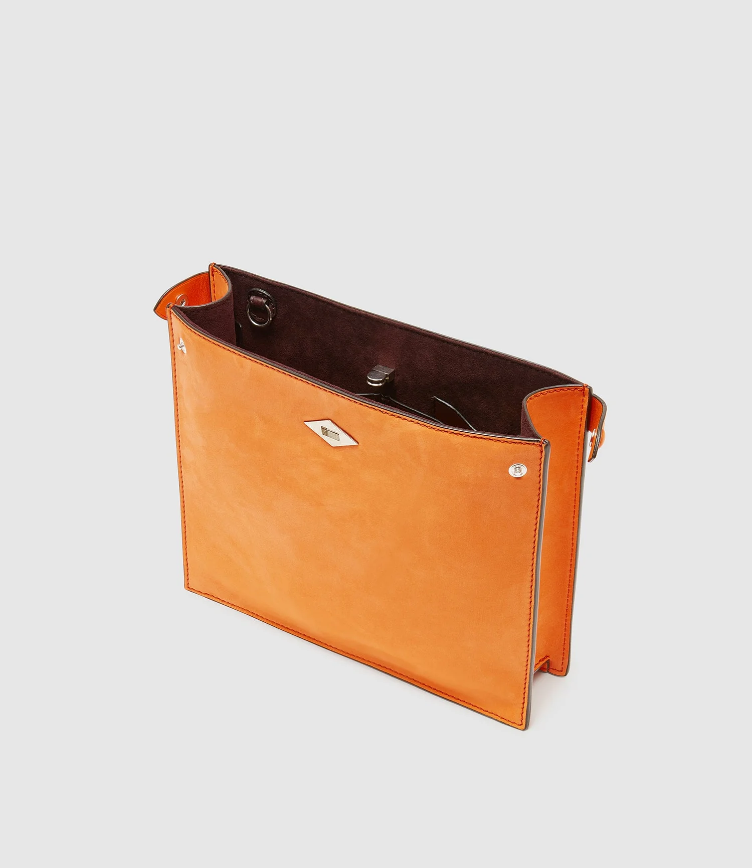 Metier - Stowaway Crossbody Nubuck Tangerine - Image 3