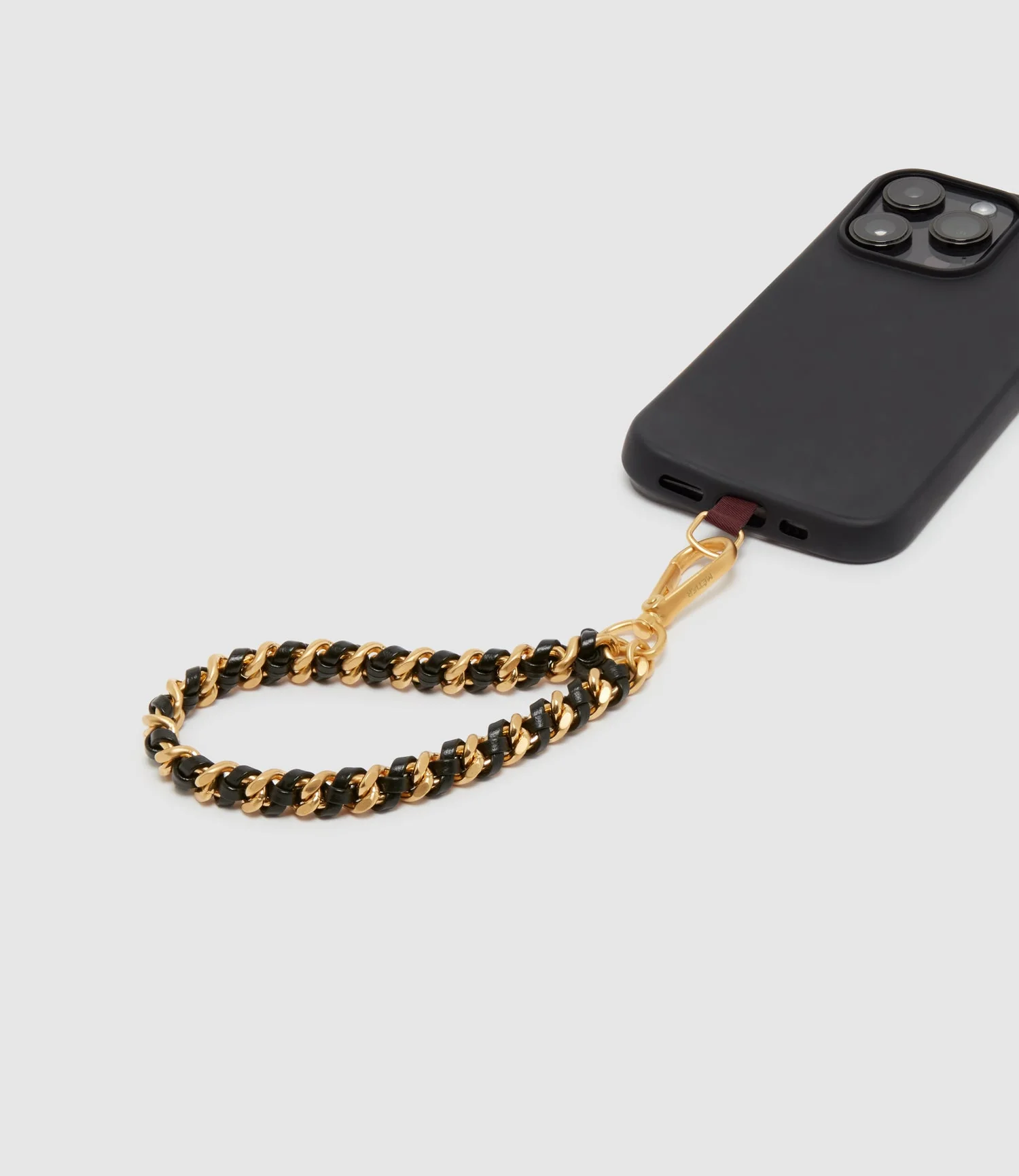Metier - Wristlet Chain Strap Elvis Black with Gold Hardware