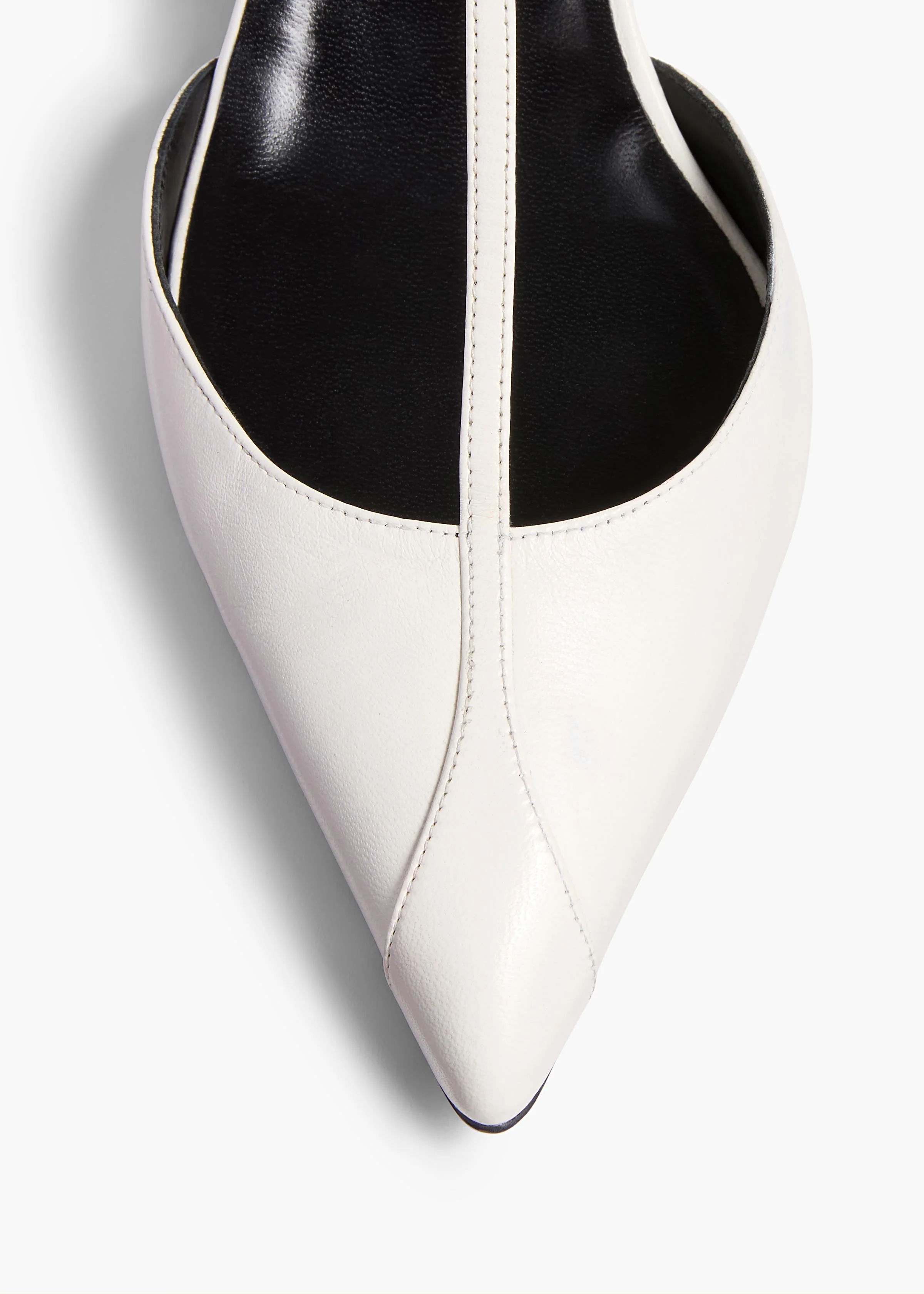 Khaite - Mia Pump in Optic White Leather - Image 4