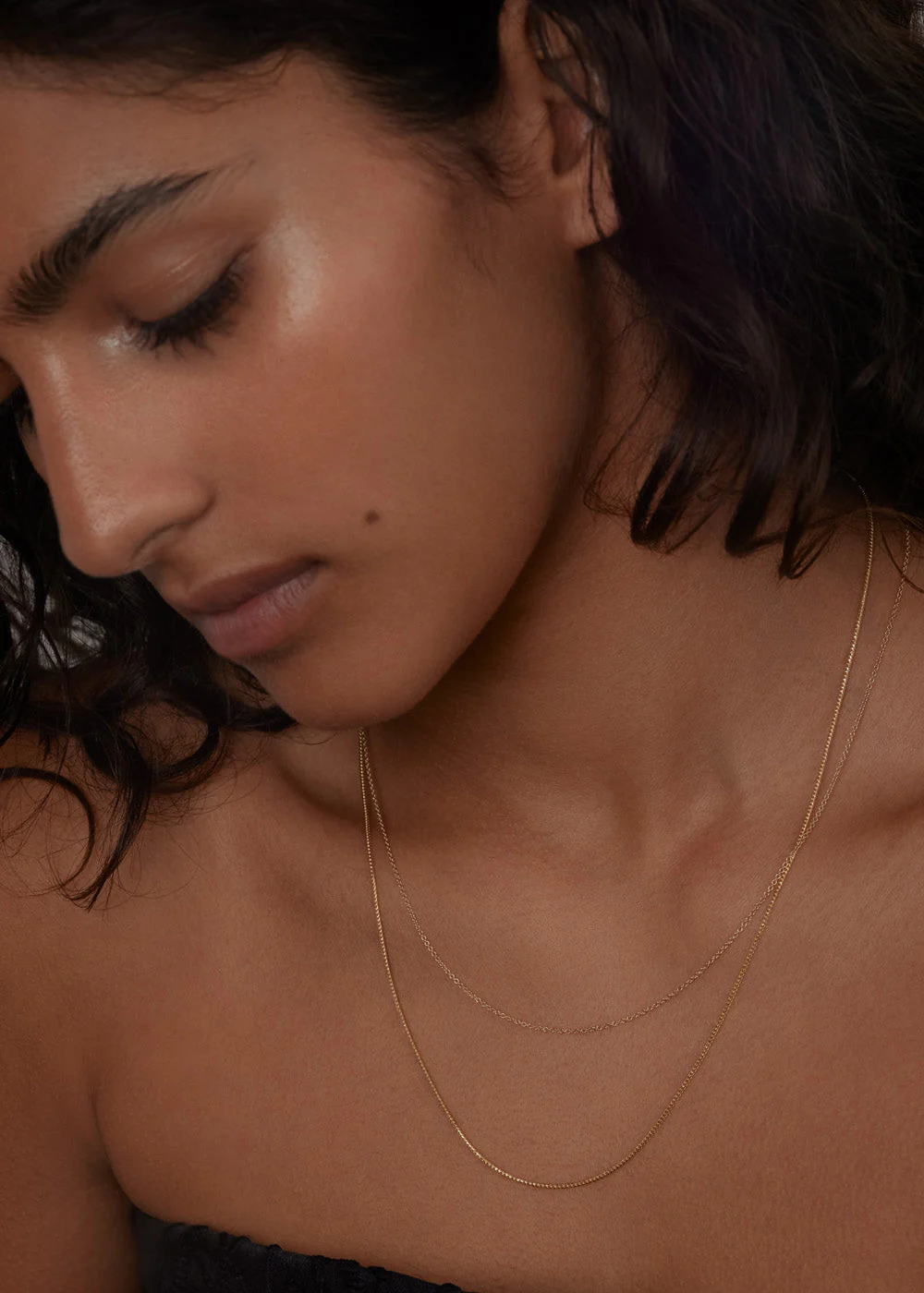 Kinn - Micro Rolo & Box Chain Necklace Stack - Image 2