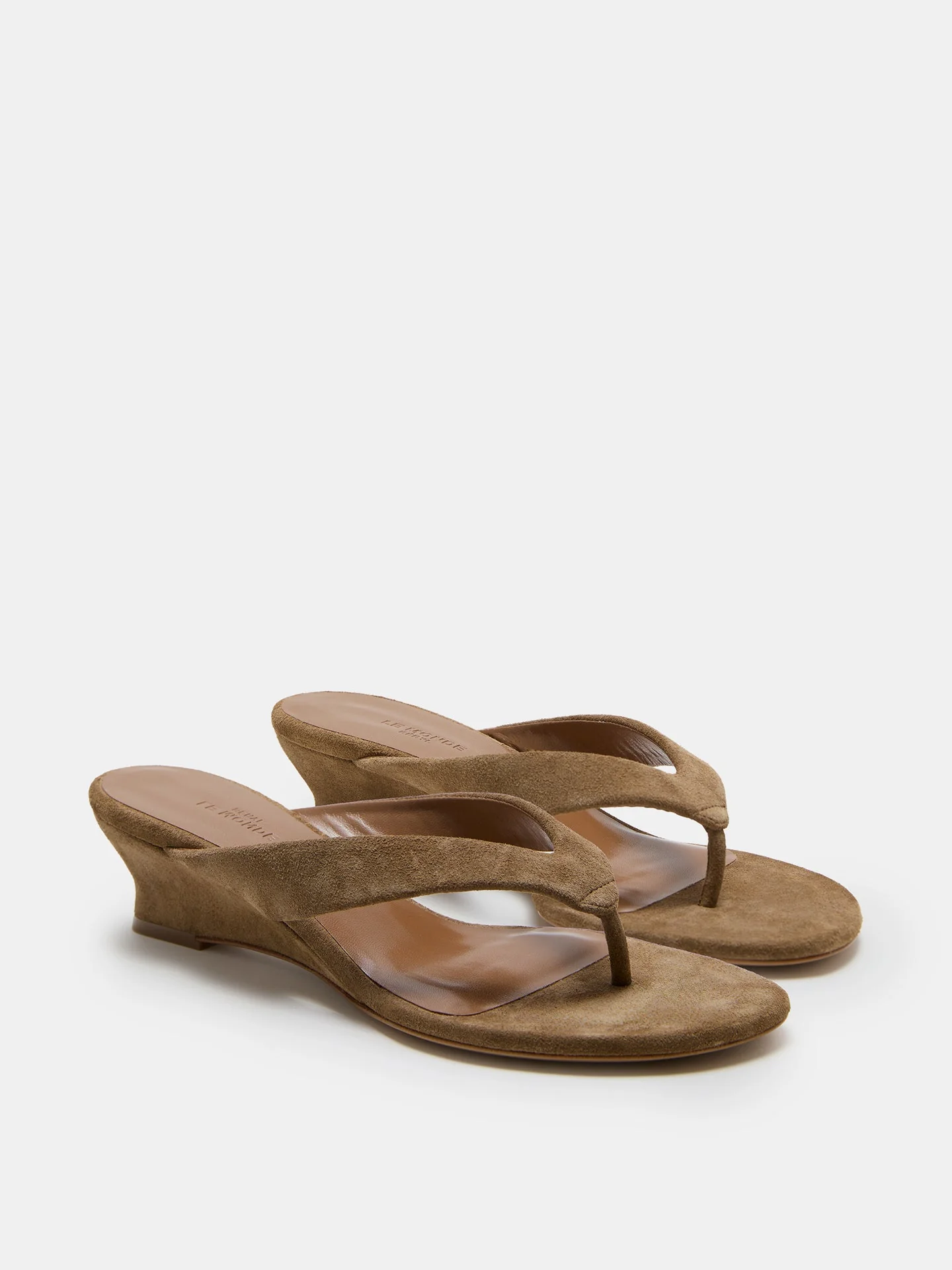 Le Monde Beryl - Micro Wedge Thong / Taupe Suede - Image 2
