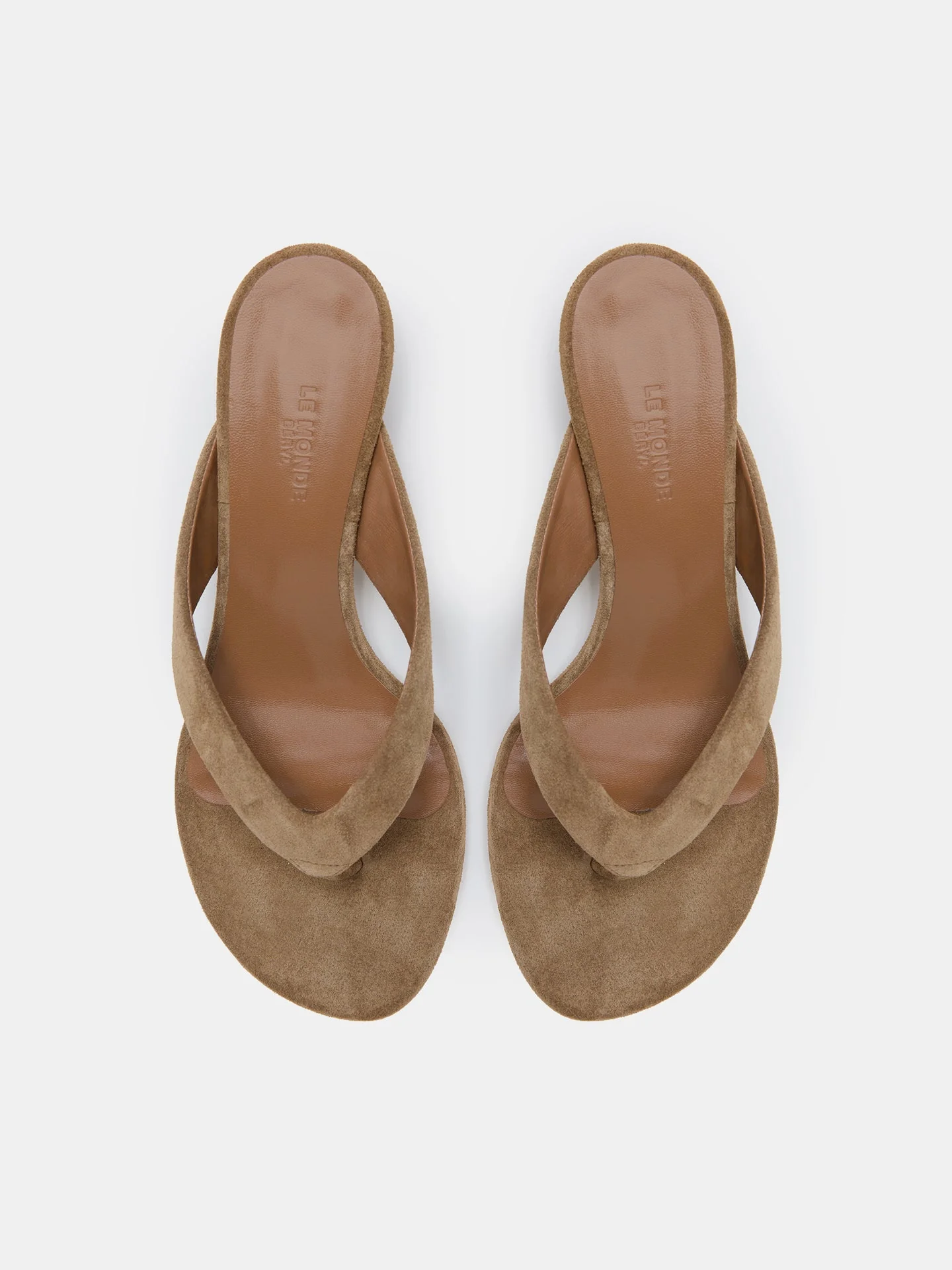 Le Monde Beryl - Micro Wedge Thong / Taupe Suede - Image 3