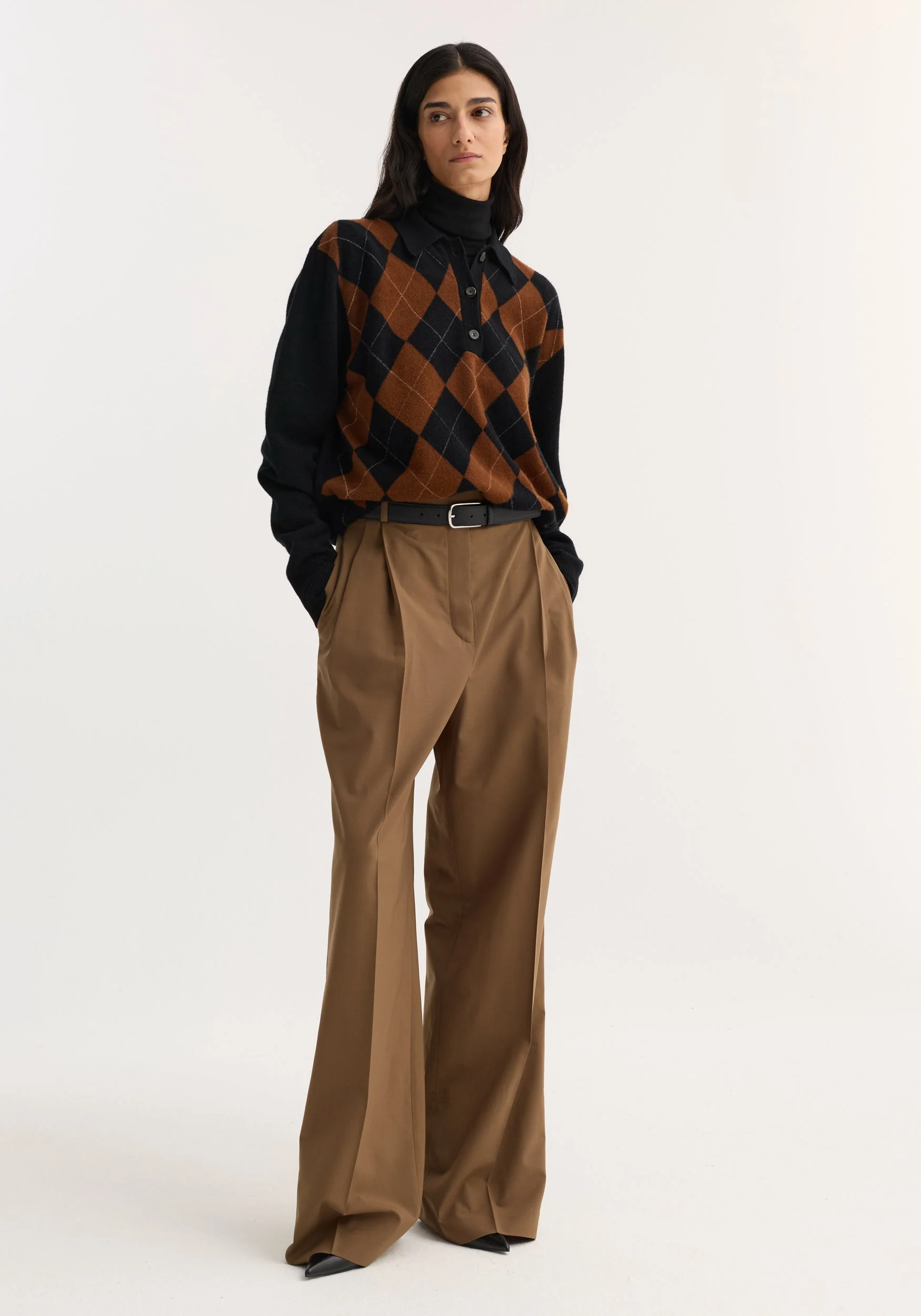 ROHE - Mid - waist tailored trousers | mocha