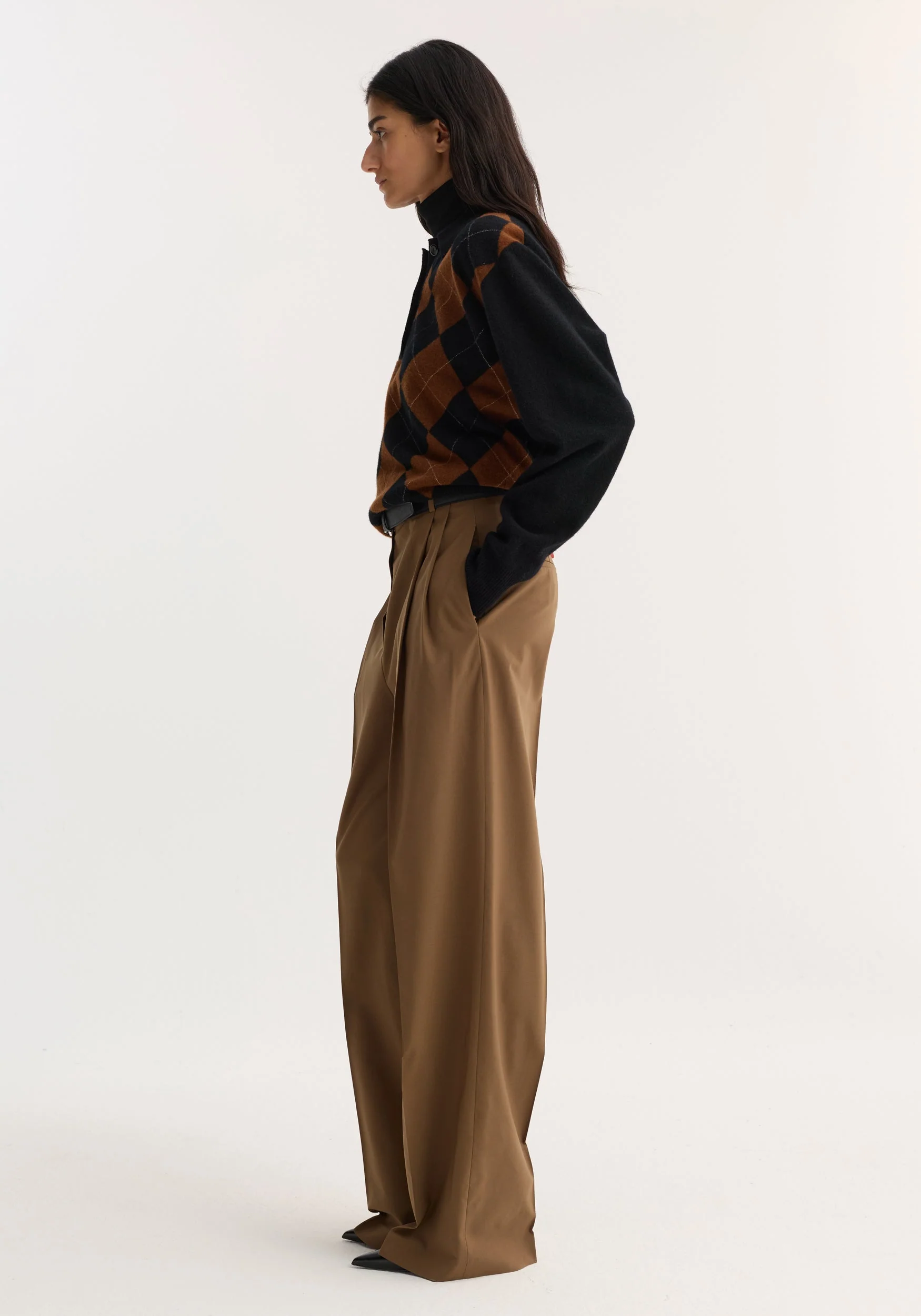 ROHE - Mid - waist tailored trousers | mocha - Image 3