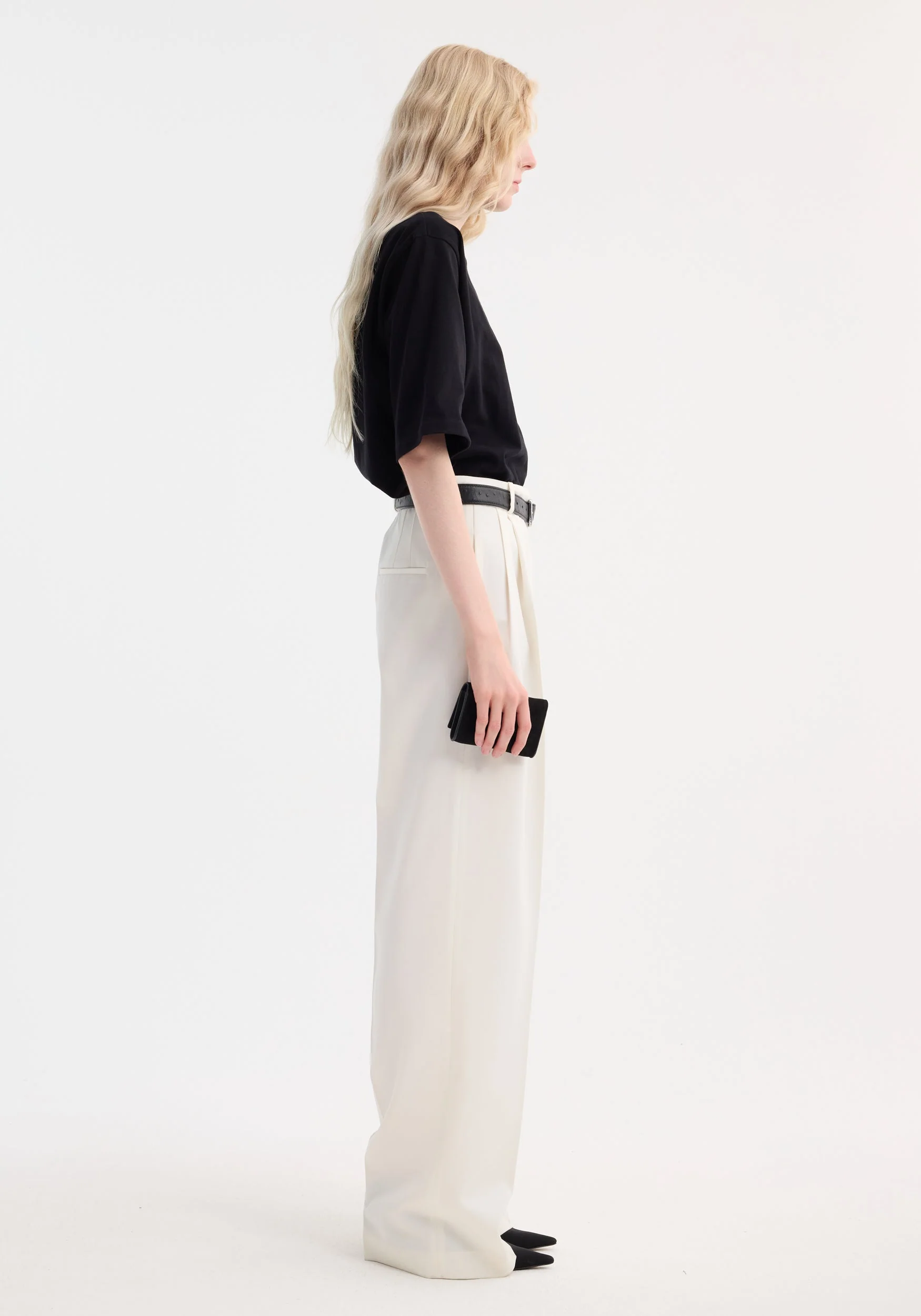ROHE - Mid - waist tailored trousers | off white - Image 4