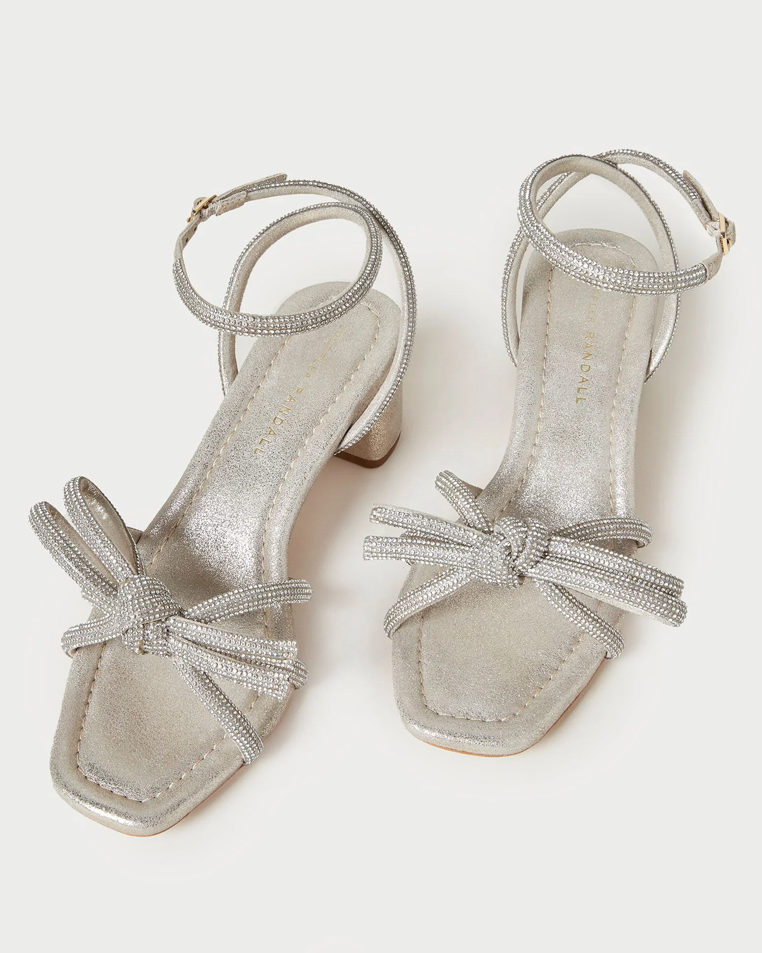 Loeffler Randall - Mikel Cappuccino Bow Mid - Heel Sandal - Image 4