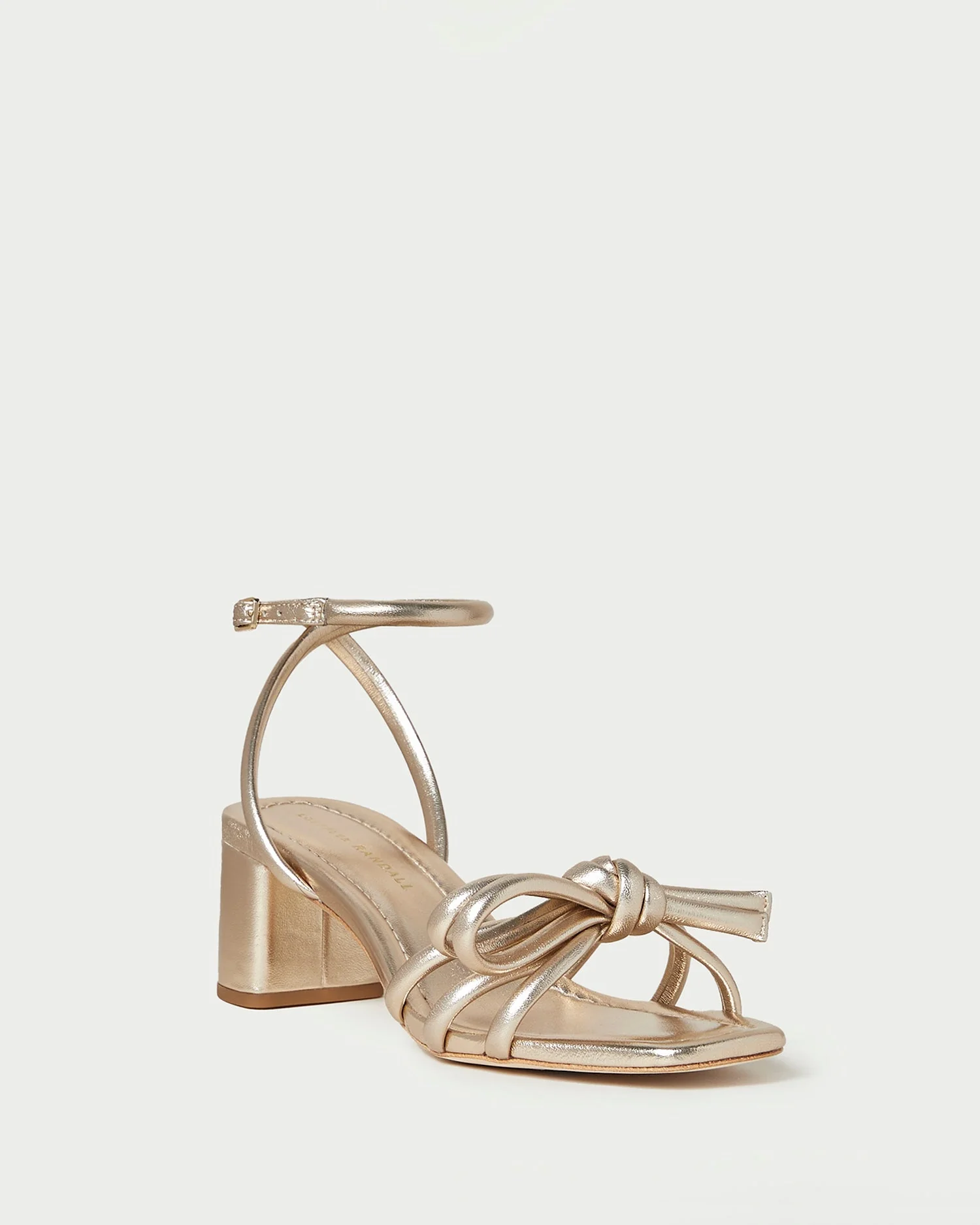 Loeffler Randall - Mikel Champagne Bow Mid - Heel Sandal - Image 3