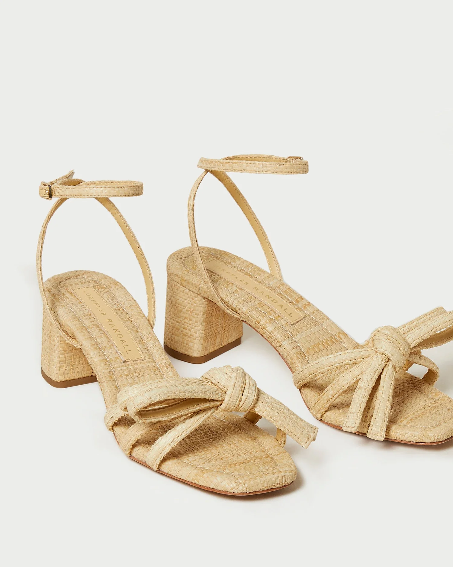 Loeffler Randall - Mikel Natural Bow Mid - Heel Sandal - Image 3