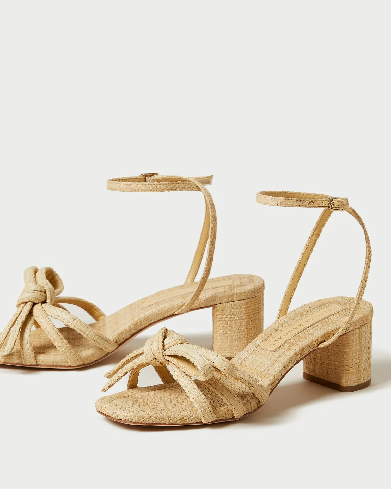 Loeffler Randall - Mikel Natural Bow Mid - Heel Sandal - Image 5