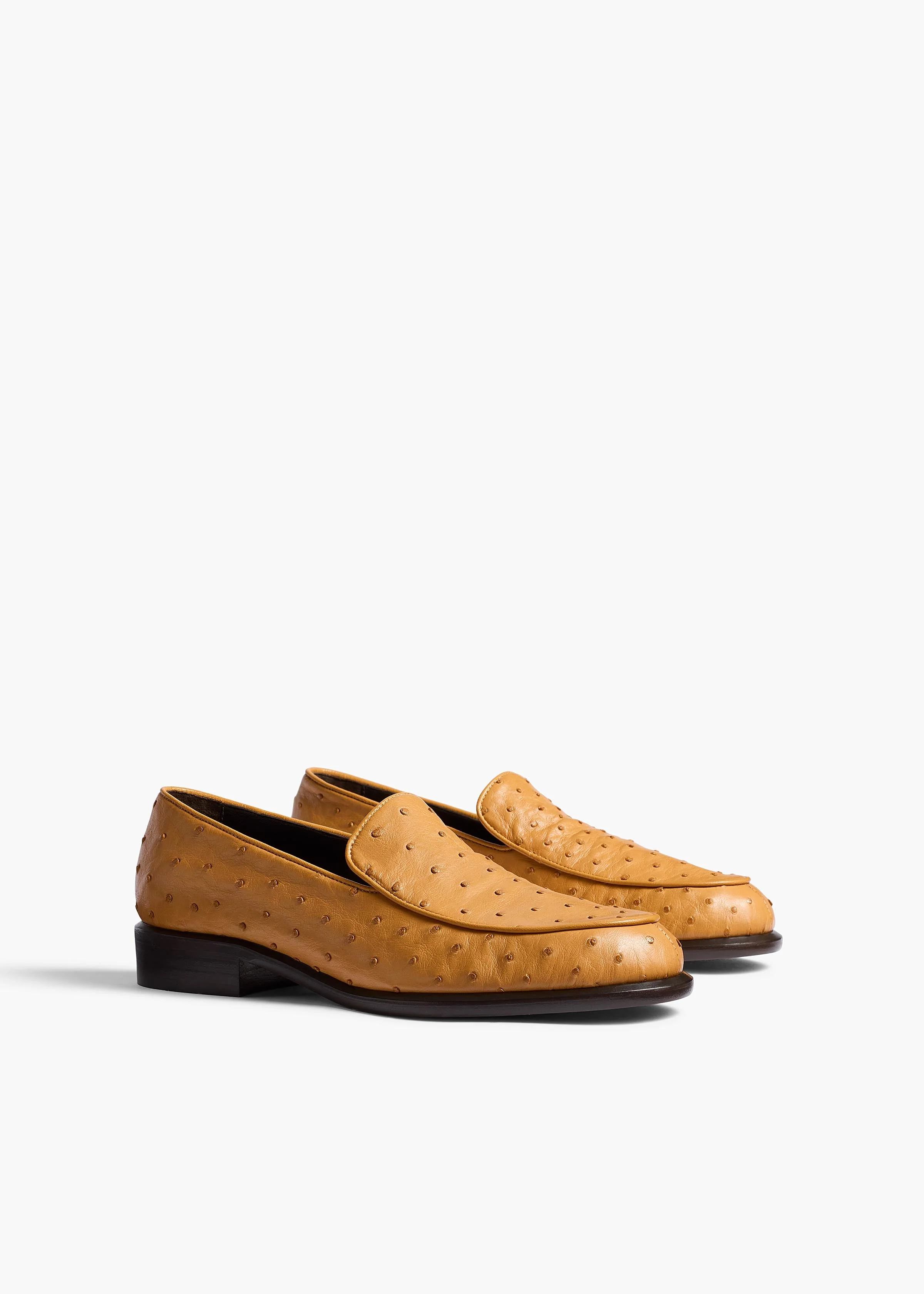 Khaite - Miles Loafer in Chestnut Ostrich - Image 7
