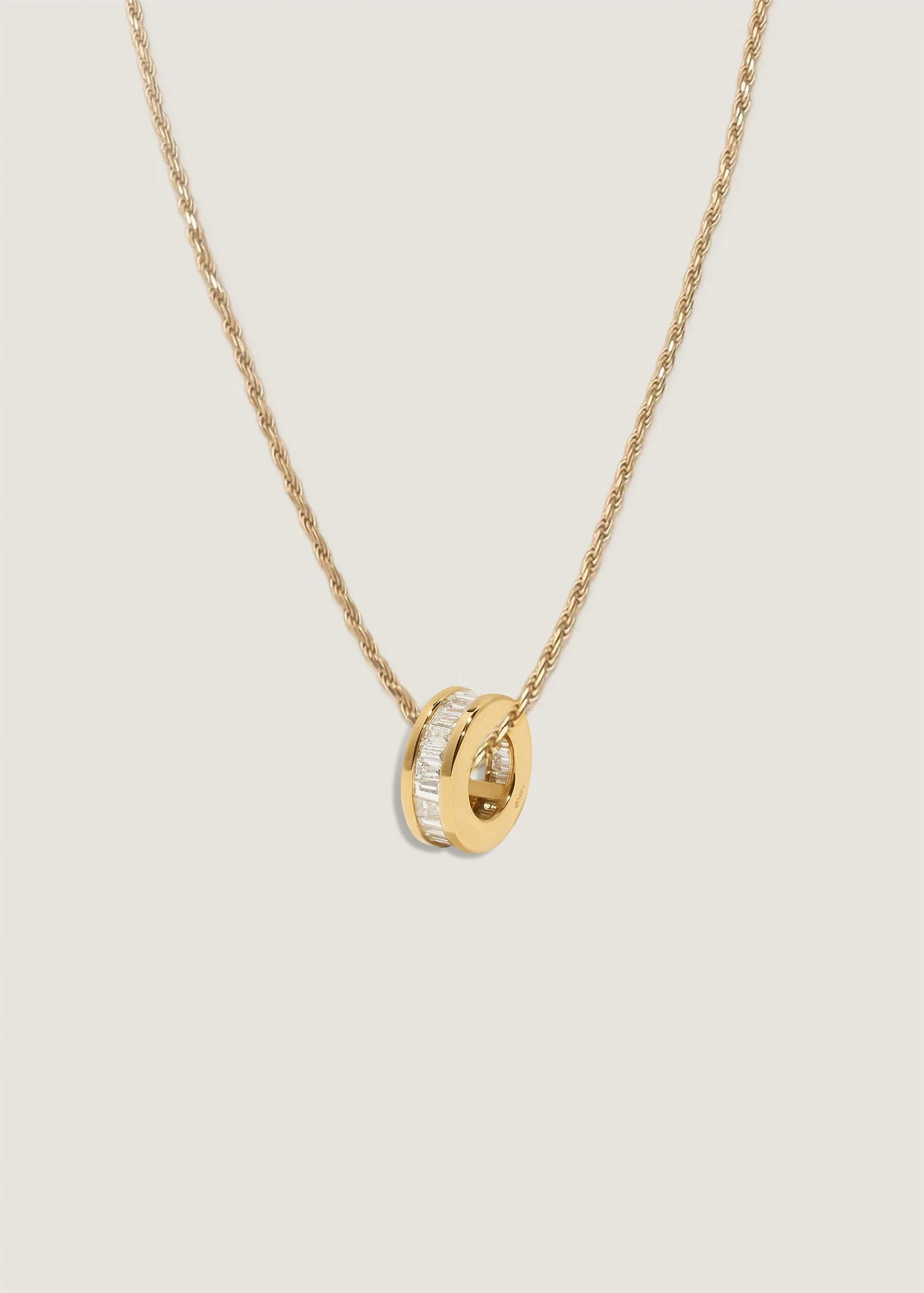 Kinn - Milestone Baguette Birthstone Charm Diamond Necklace - Image 5