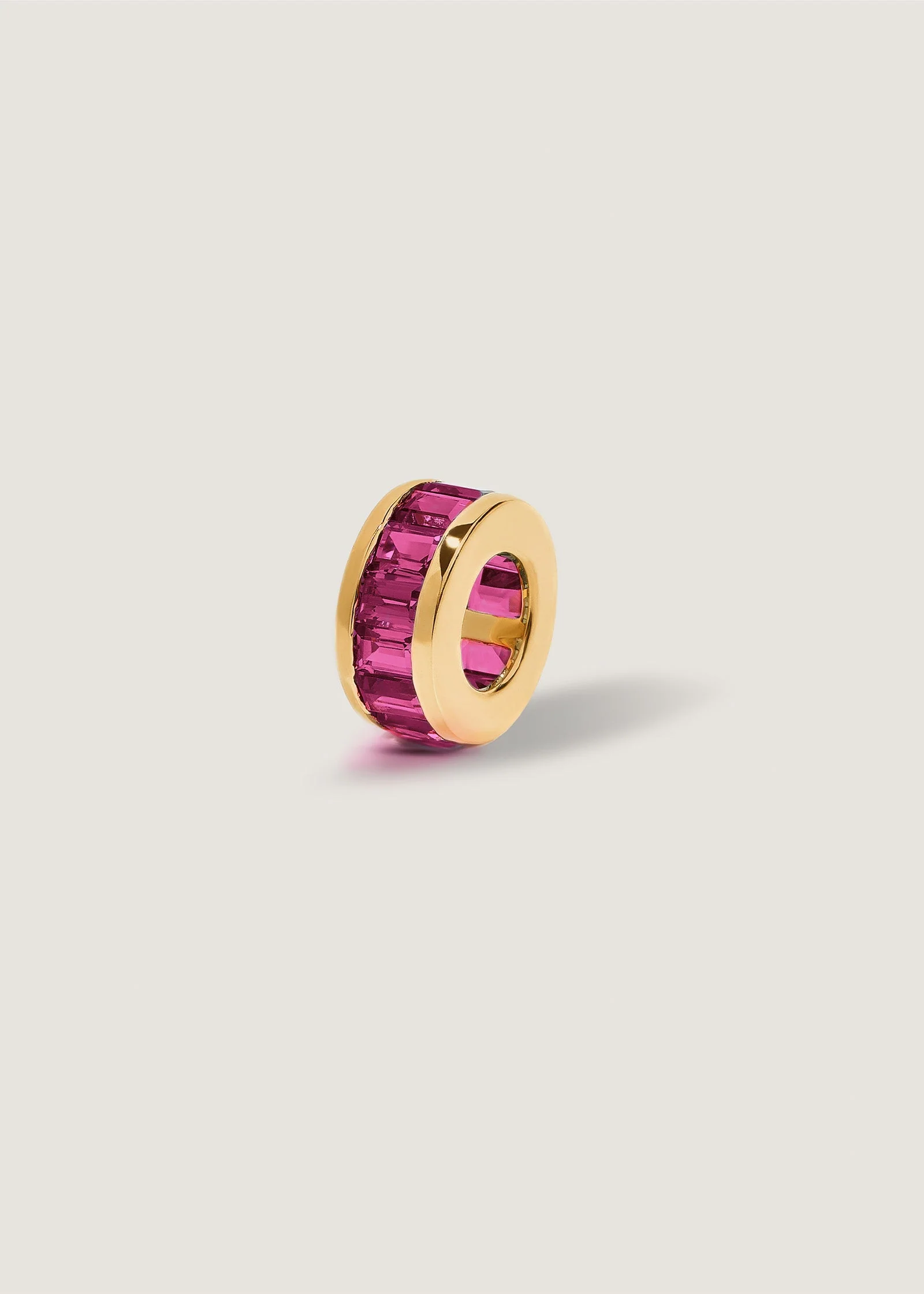 Kinn - Milestone Baguette Birthstone Charm Pink Tourmaline