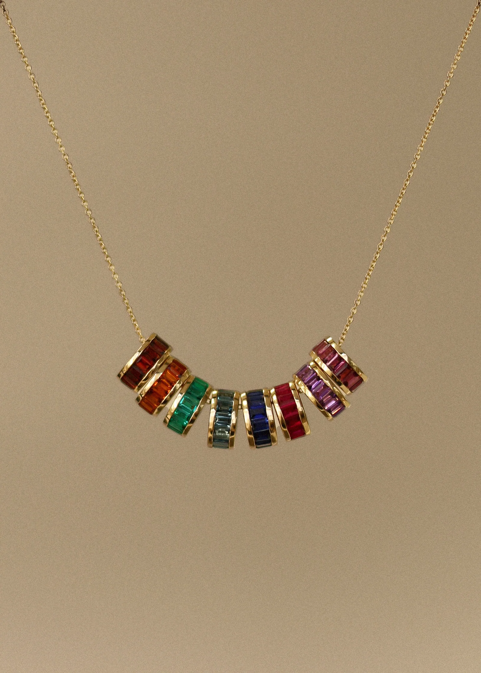 Kinn - Milestone Baguette Birthstone Charm Ruby - Image 3